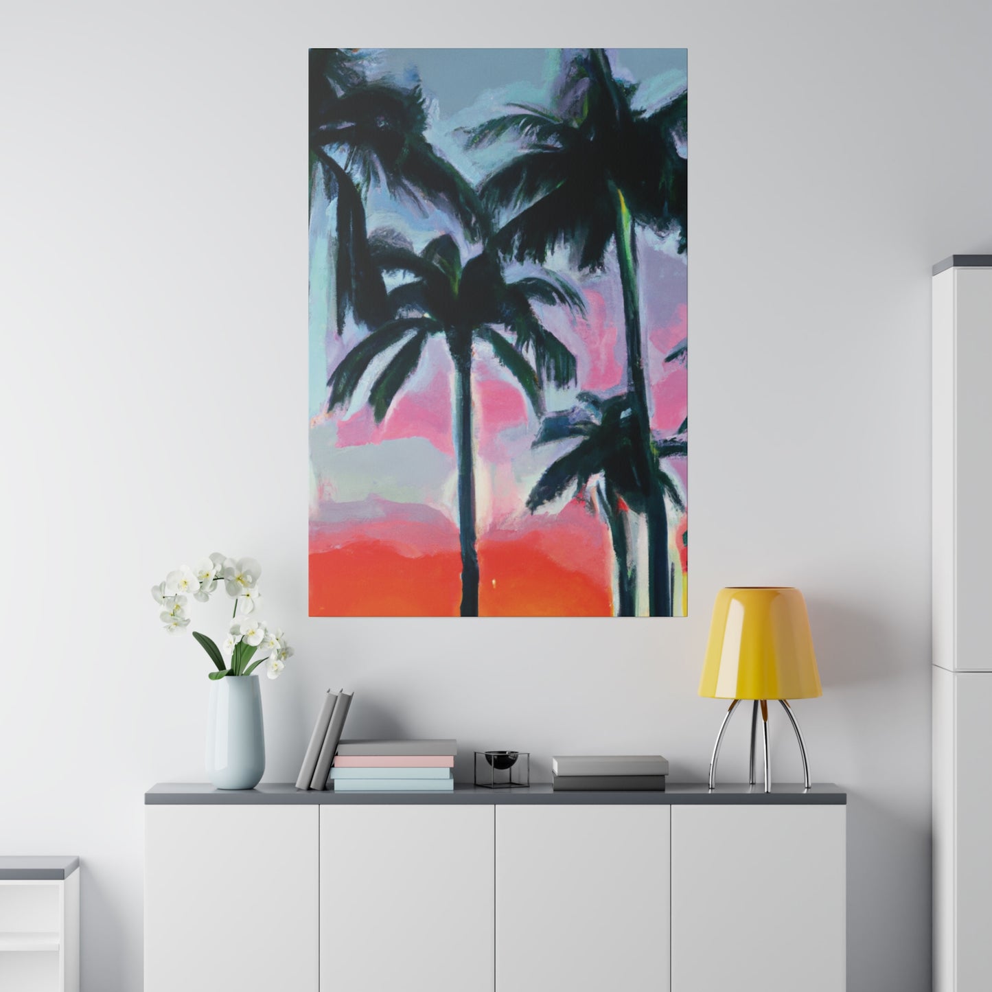 7629F - Miami Beach Sunset Painting Print | Miami | Beach | Sunset | Poster | Home Decor | Wall Art | Canvas