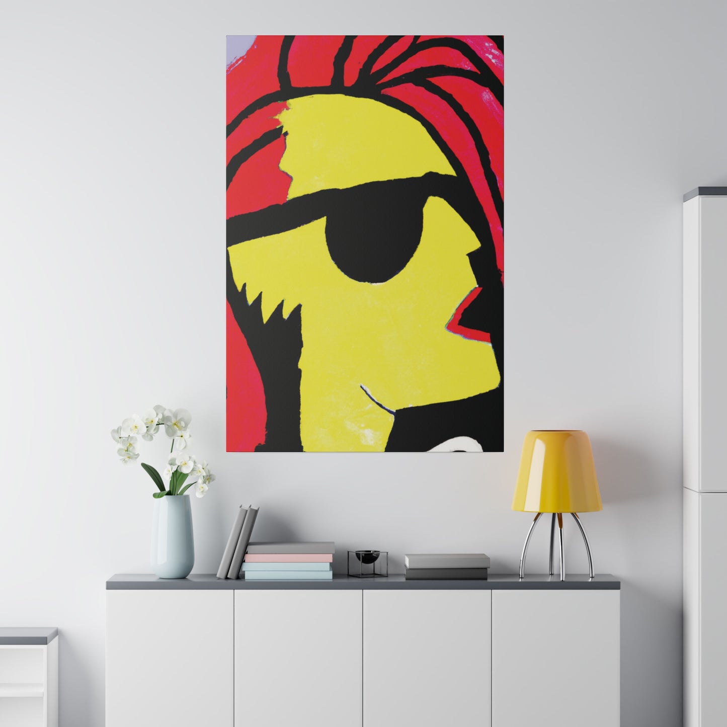 9456P - Rockstar Painting Print | Face | Abstract | Poster | Home Decor | Wall Art | Music Art | Canvas