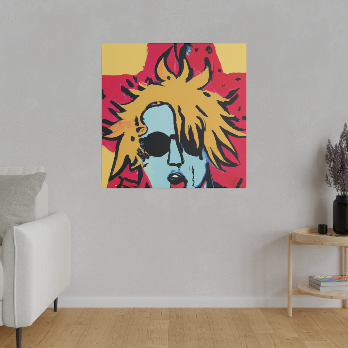 8143X - Rockstar Painting Print | Face | Abstract | Poster | Home Decor | Wall Art | Music Art | Canvas