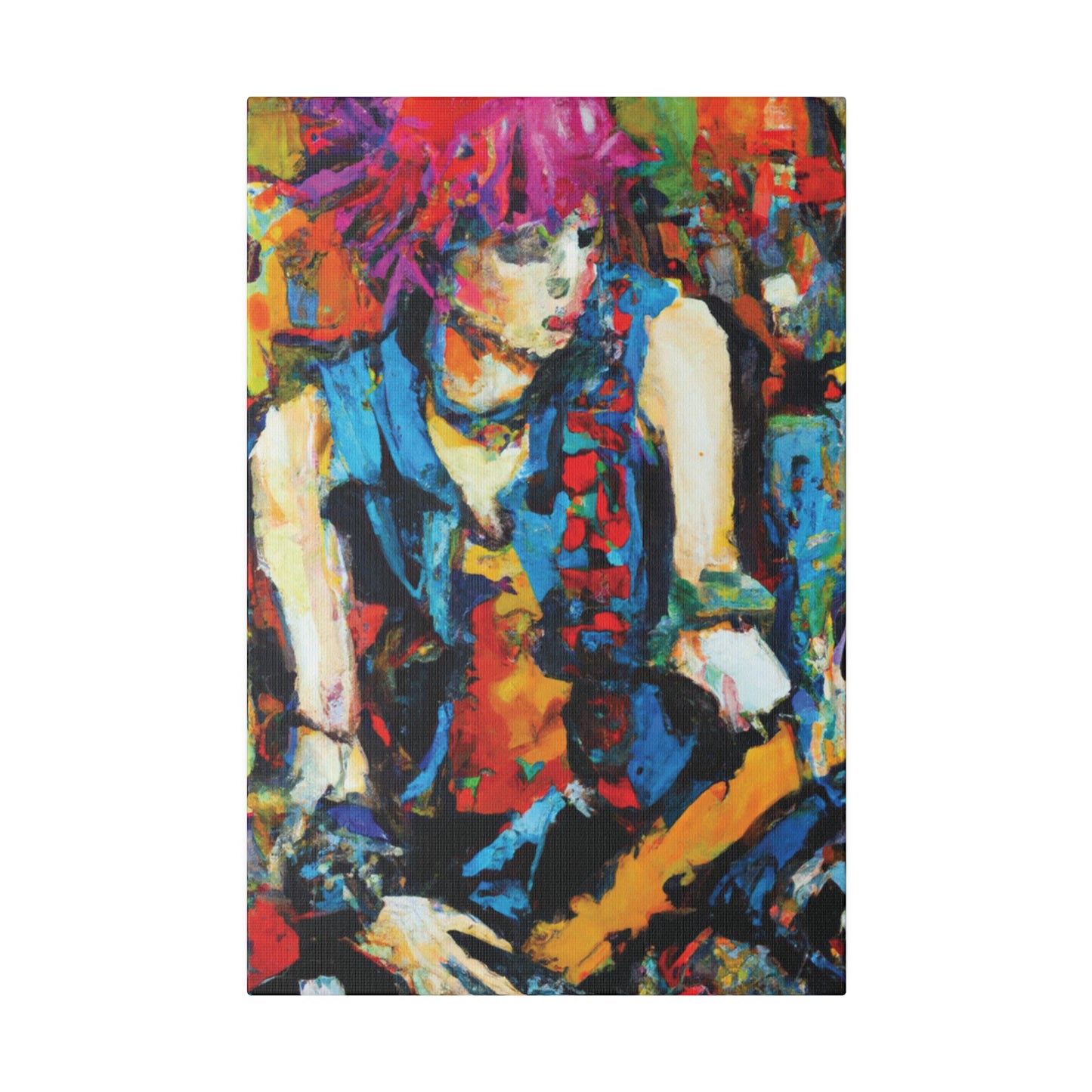 5373K - Rockstar Oil Painting Style Print | Poster | Home Decor | Wall Art | Music Art | Canvas