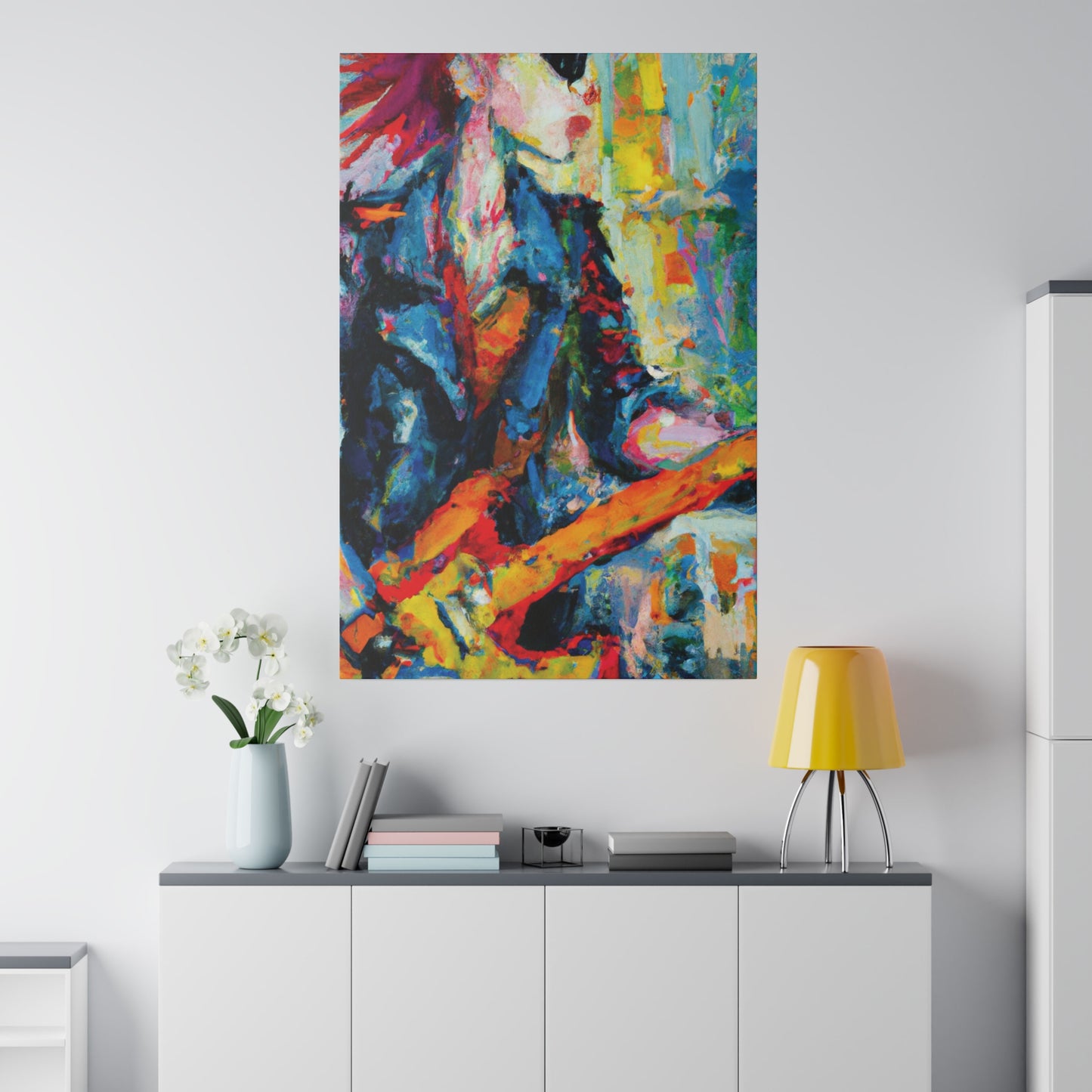 5379F - Rockstar Oil Painting Style Print | Poster | Home Decor | Wall Art | Music Art | Canvas