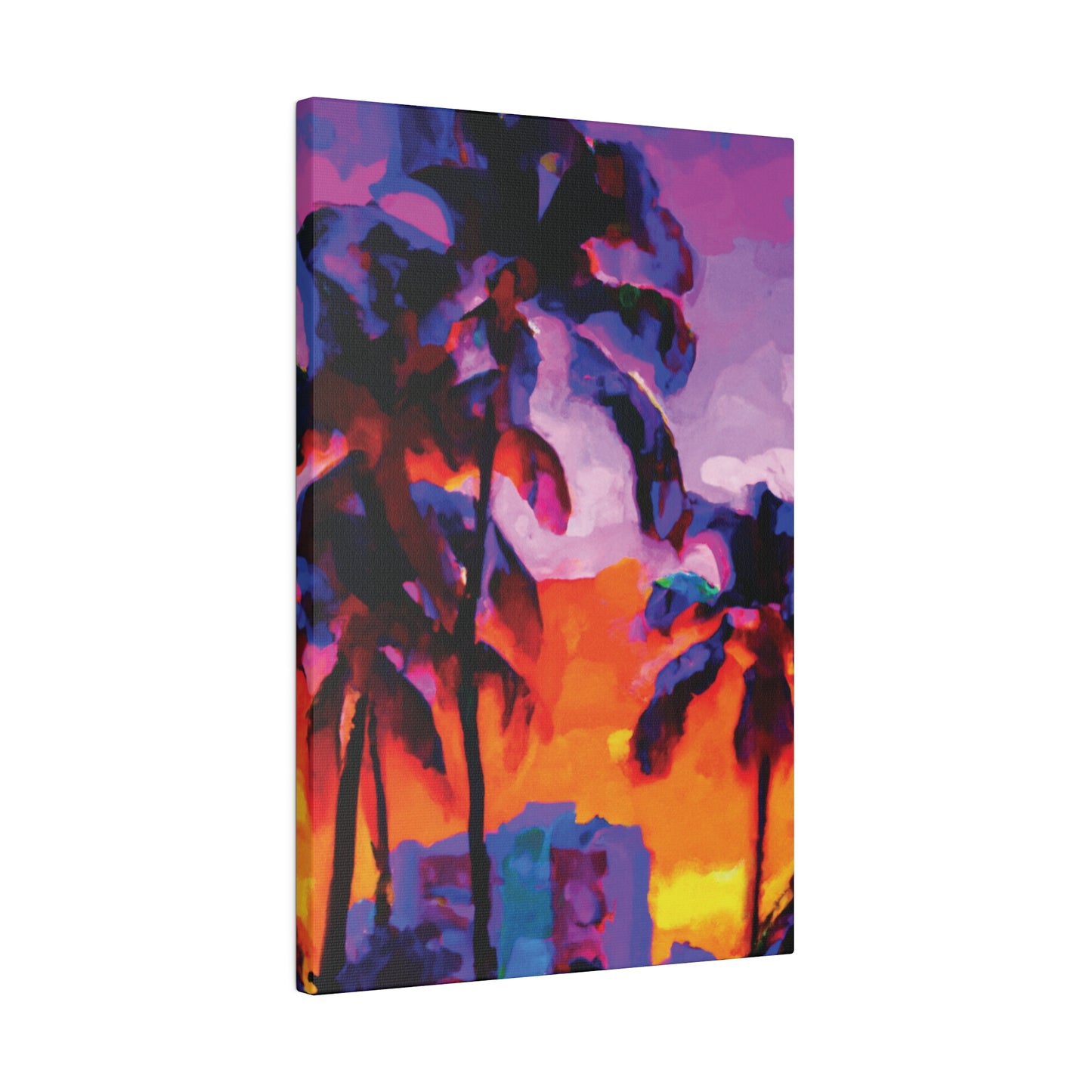 313J - Miami Beach Sunset Painting Print | Miami | Beach | Sunset | Poster | Home Decor | Wall Art | Canvas