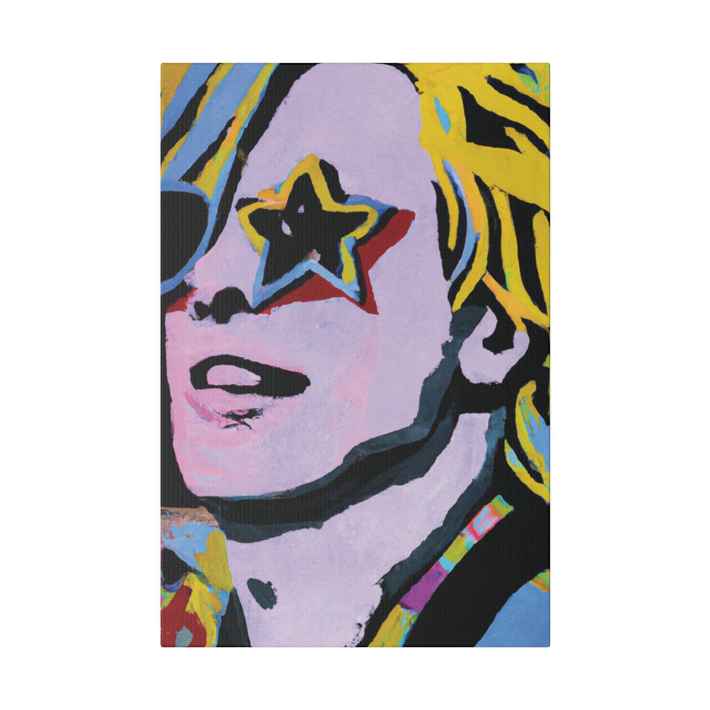 5027F - Rockstar Painting Print | Face | Abstract | Poster | Home Decor | Wall Art | Music Art | Canvas