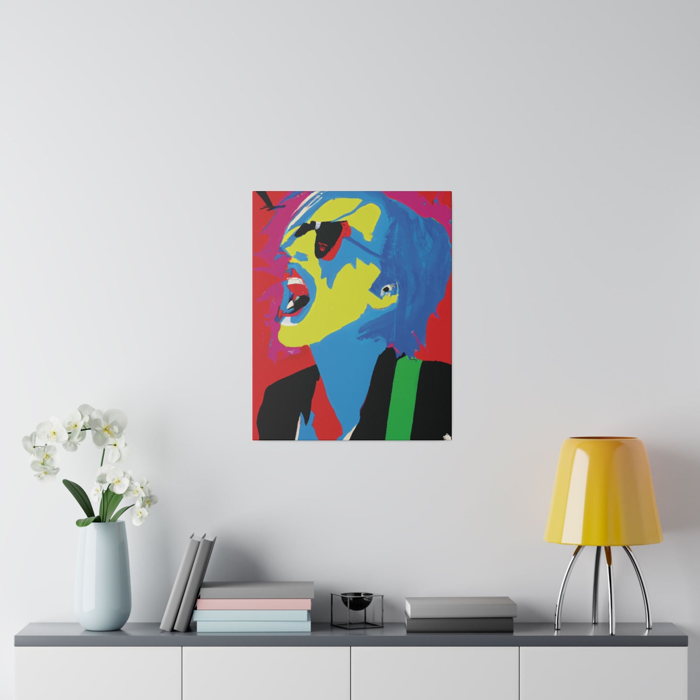 7805M - Rockstar Painting Print | Face | Abstract | Poster | Home Decor | Wall Art | Music Art | Canvas