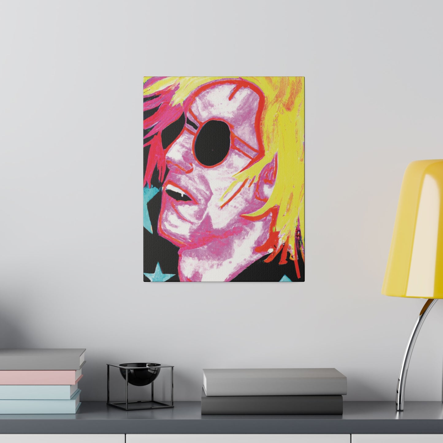 5123P - Rockstar Painting Print | Face | Abstract | Poster | Home Decor | Wall Art | Music Art | Canvas