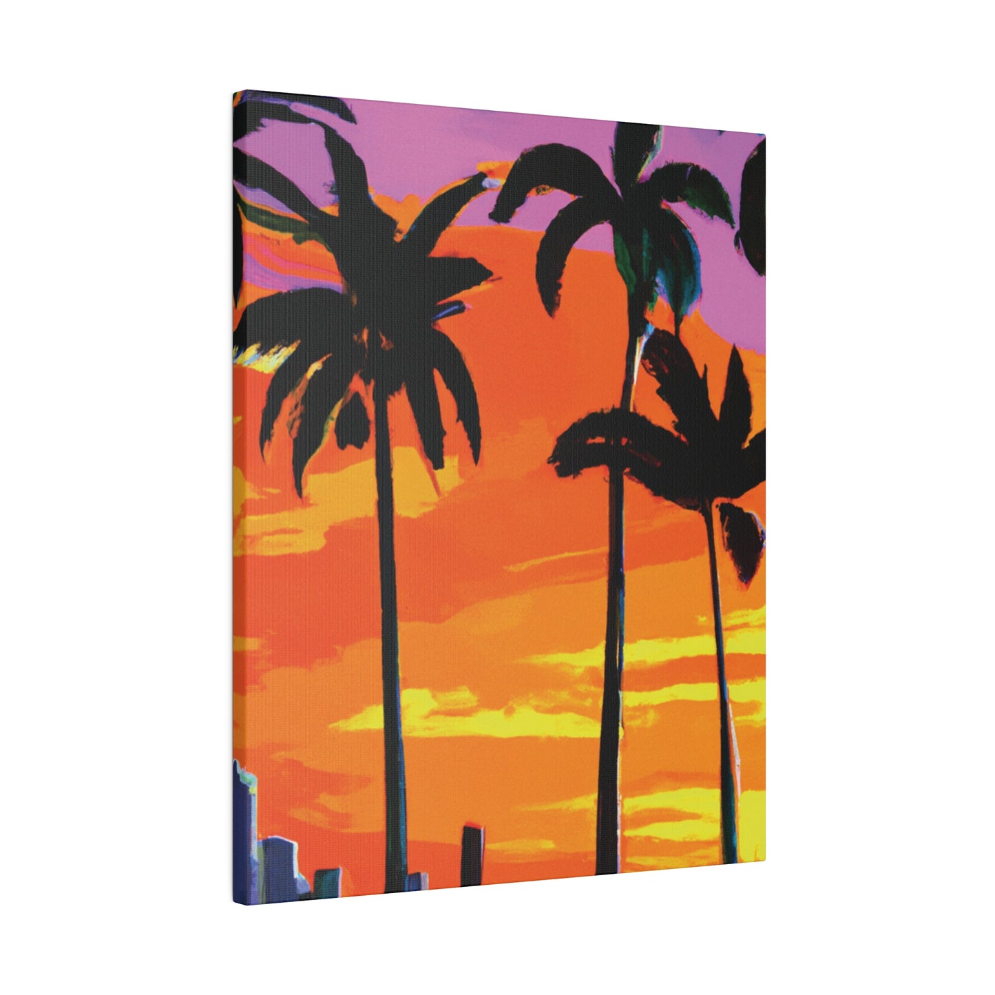 7834K - Miami Beach Sunset Painting Print | Miami | Beach | Sunset | Poster | Home Decor | Wall Art | Canvas