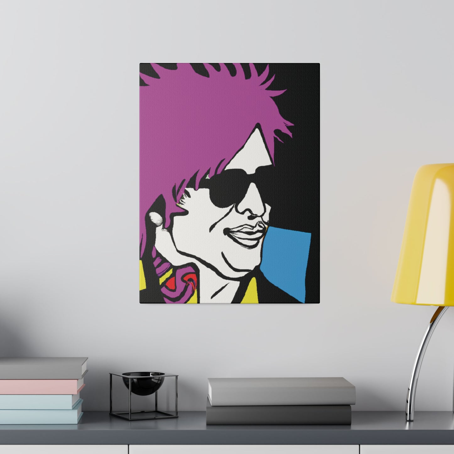 5182H - Rockstar Painting Print | Face | Abstract | Poster | Home Decor | Wall Art | Music Art | Canvas