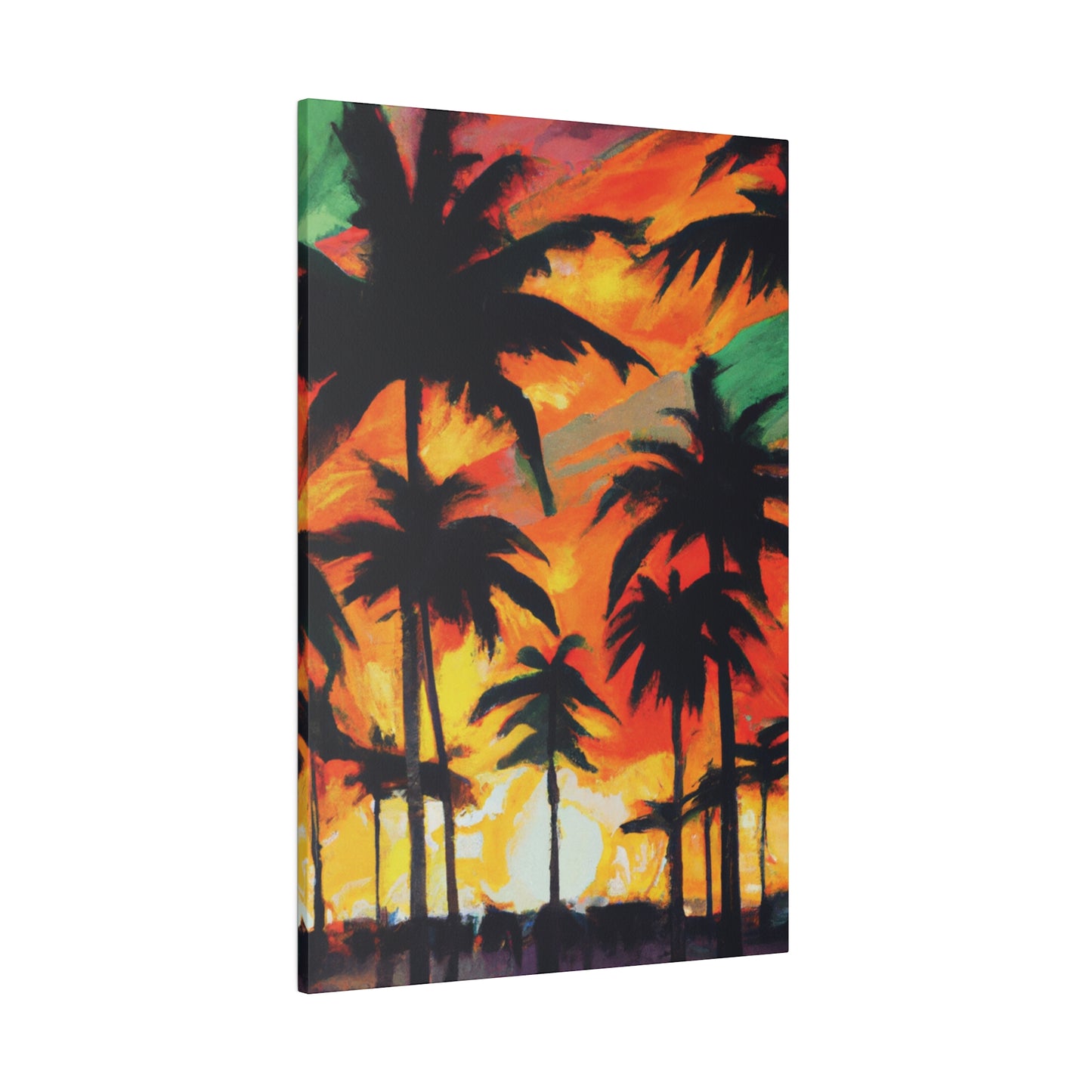 4567E - Miami Beach Sunset Painting Print | Miami | Beach | Sunset | Poster | Home Decor | Wall Art | Canvas