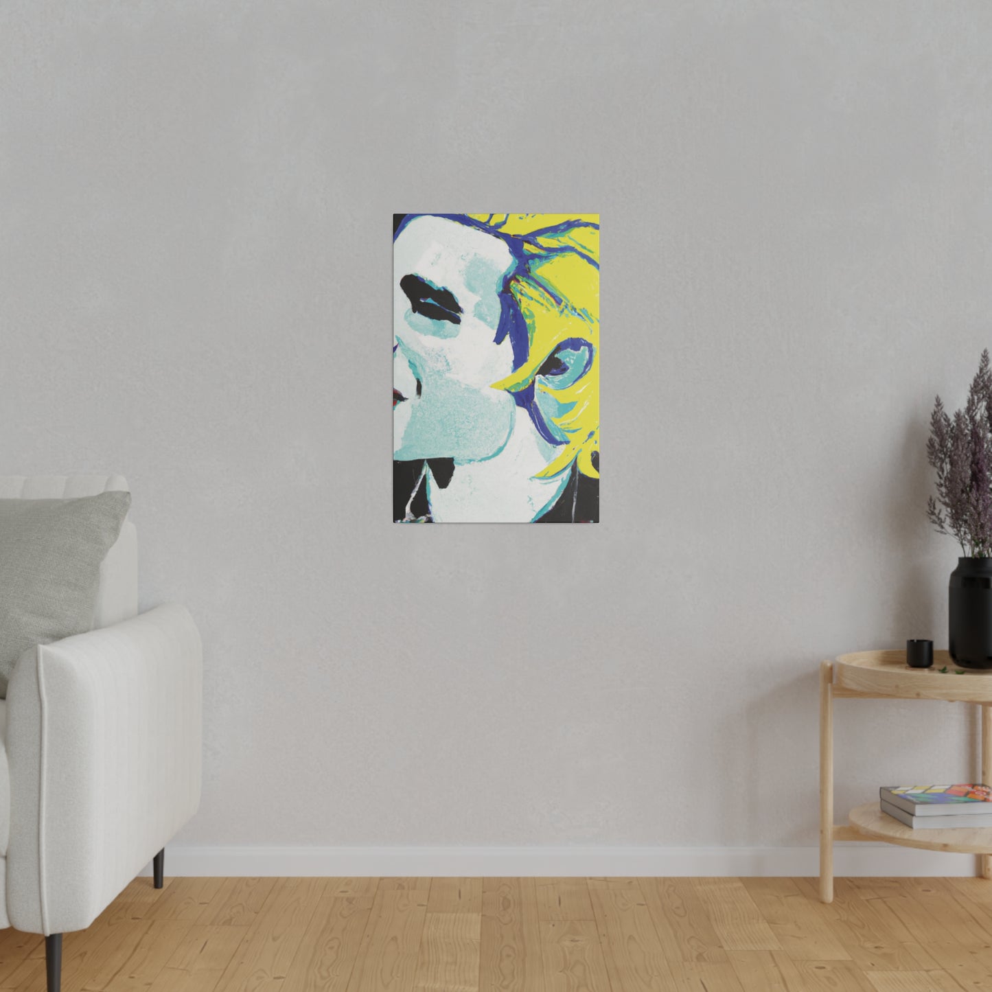 8129A - Rockstar Painting Print | Face | Abstract | Poster | Home Decor | Wall Art | Music Art | Canvas