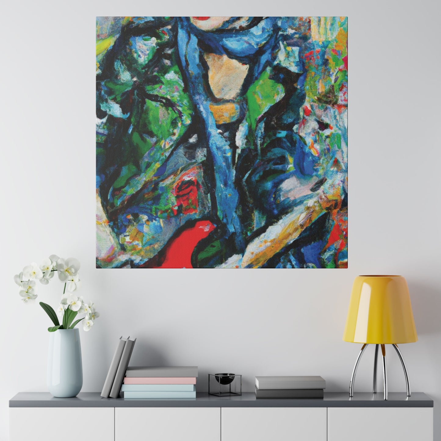 7452C - Rockstar Oil Painting Style Print | Poster | Home Decor | Wall Art | Music Art | Canvas