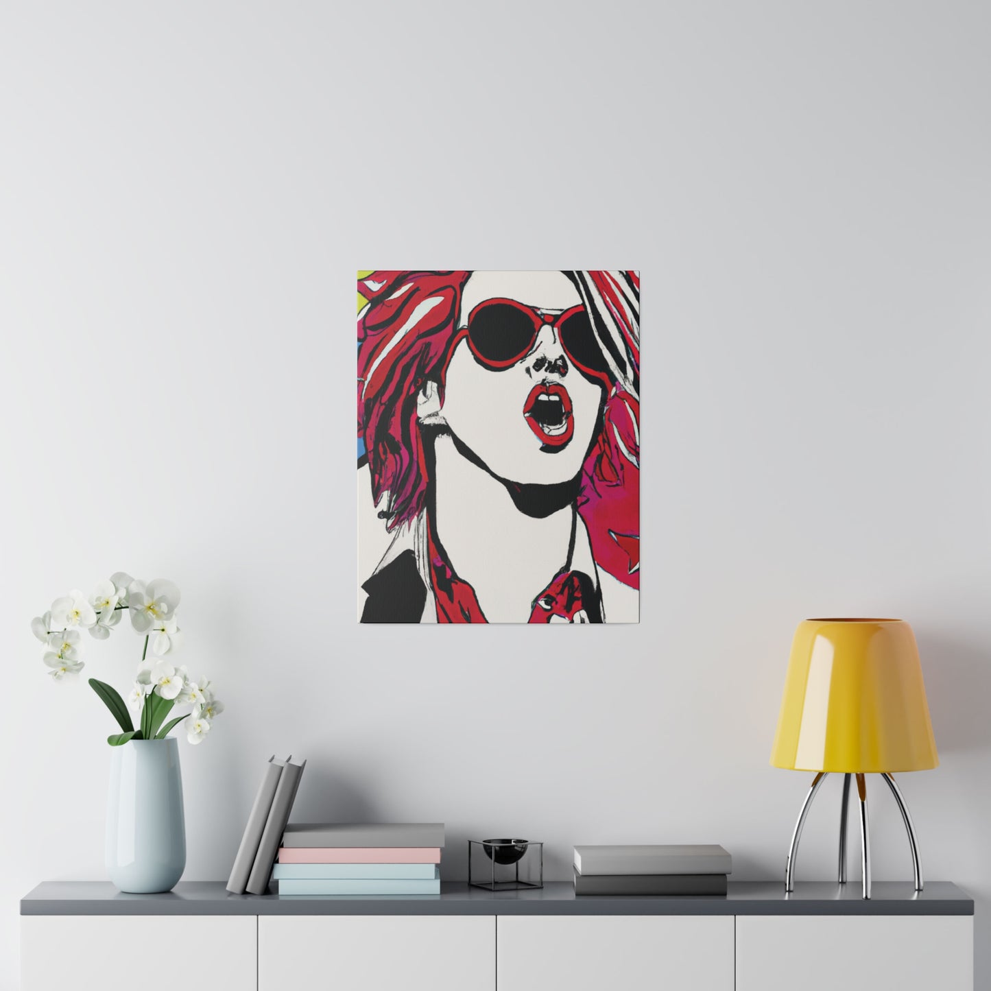 4390K - Rockstar Painting Print | Face | Abstract | Poster | Home Decor | Wall Art | Music Art | Canvas