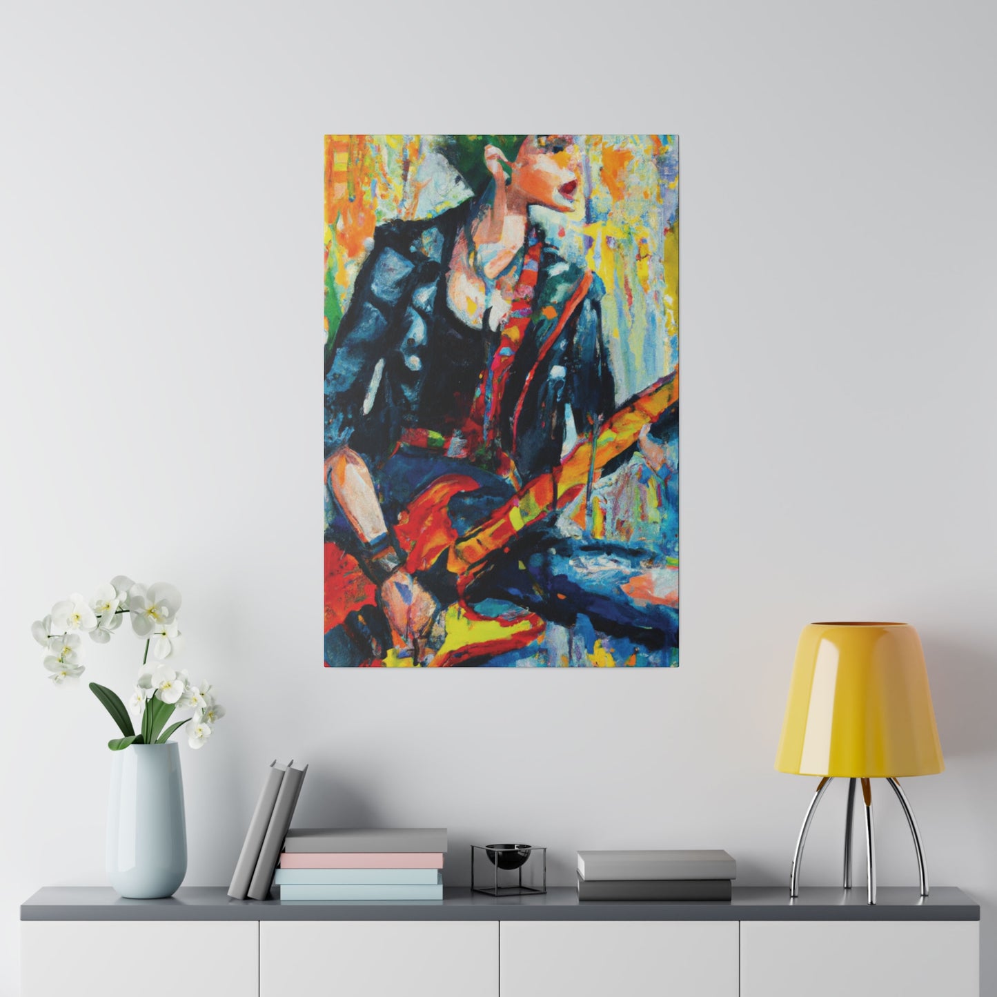 4573T - Rockstar Oil Painting Style Print | Poster | Home Decor | Wall Art | Music Art | Canvas