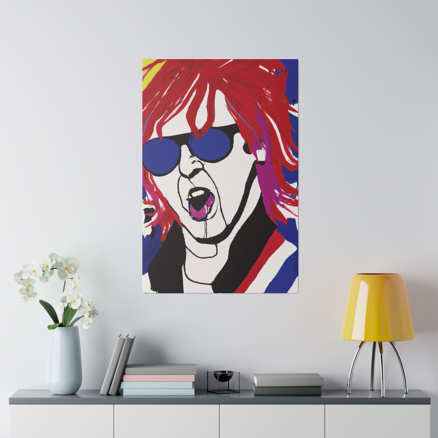 4739V - Rockstar Painting Print | Face | Abstract | Poster | Home Decor | Wall Art | Music Art | Canvas