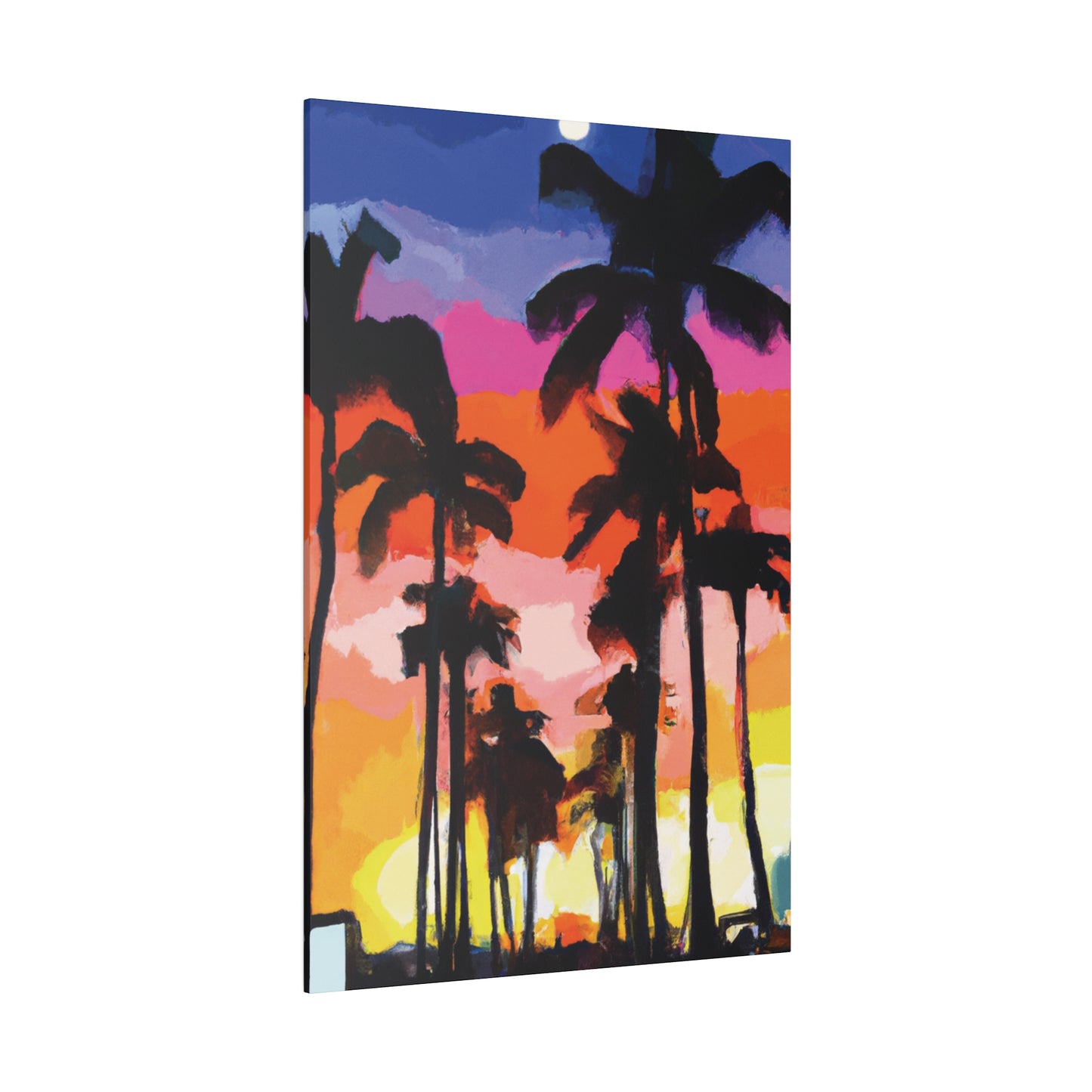 5857E - Miami Beach Sunset Painting Print | Miami | Beach | Sunset | Poster | Home Decor | Wall Art | Canvas