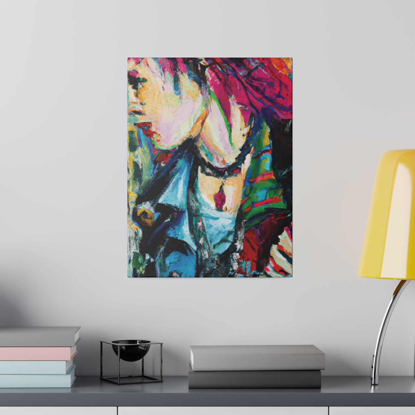 4106Q - Rockstar Oil Painting Style Print | Poster | Home Decor | Wall Art | Music Art | Canvas