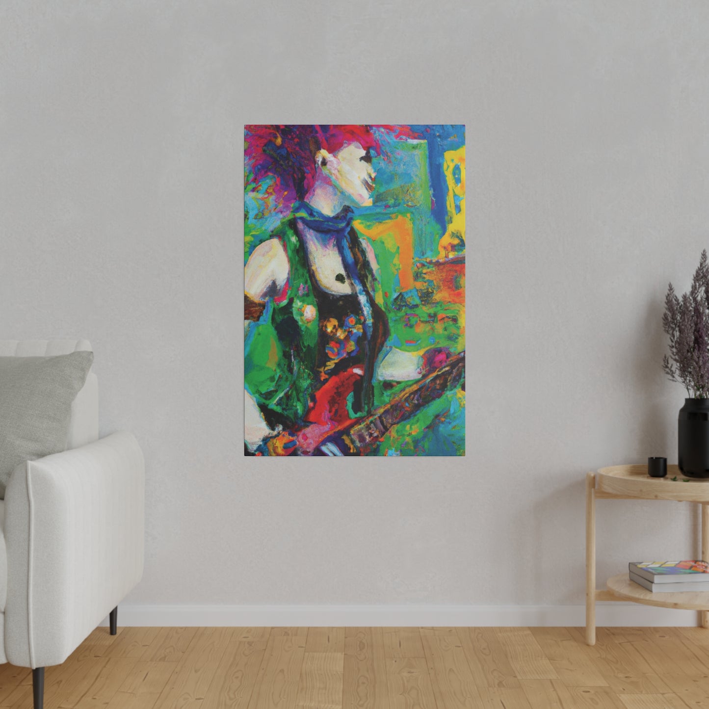 3467C - Rockstar Oil Painting Style Print | Poster | Home Decor | Wall Art | Music Art | Canvas