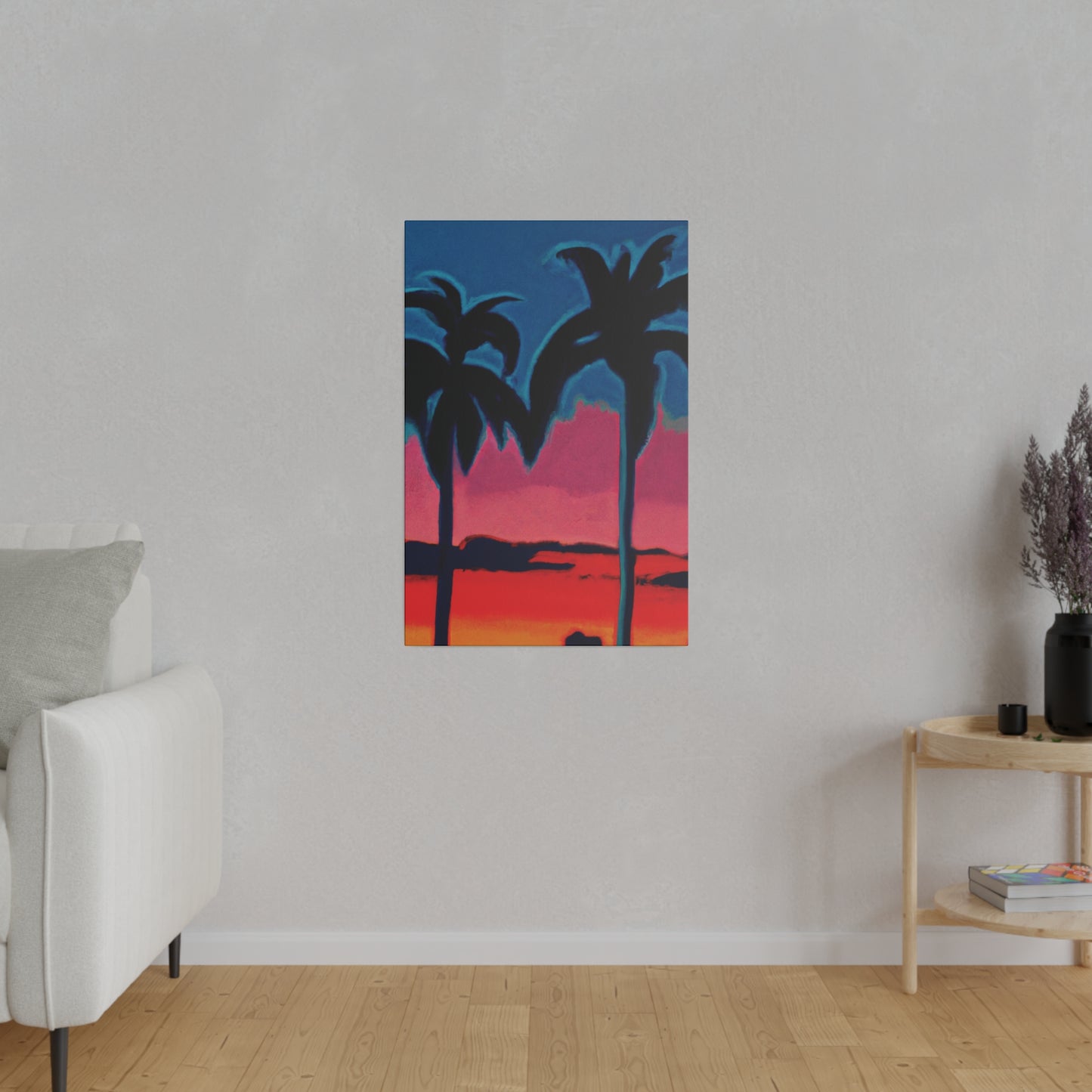 2545B - Miami Beach Sunset Painting Print | Miami | Beach | Sunset | Poster | Home Decor | Wall Art | Canvas