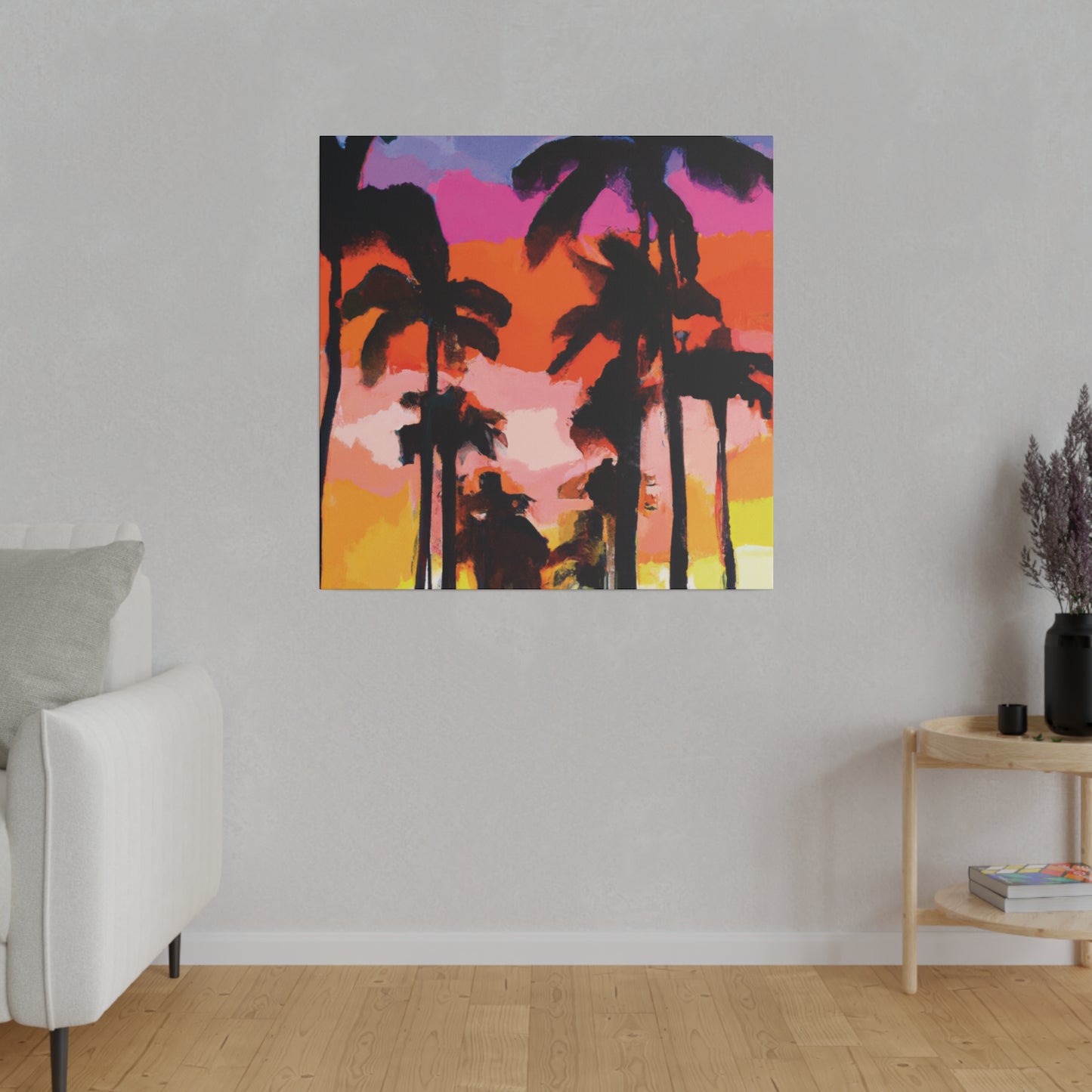 5857E - Miami Beach Sunset Painting Print | Miami | Beach | Sunset | Poster | Home Decor | Wall Art | Canvas