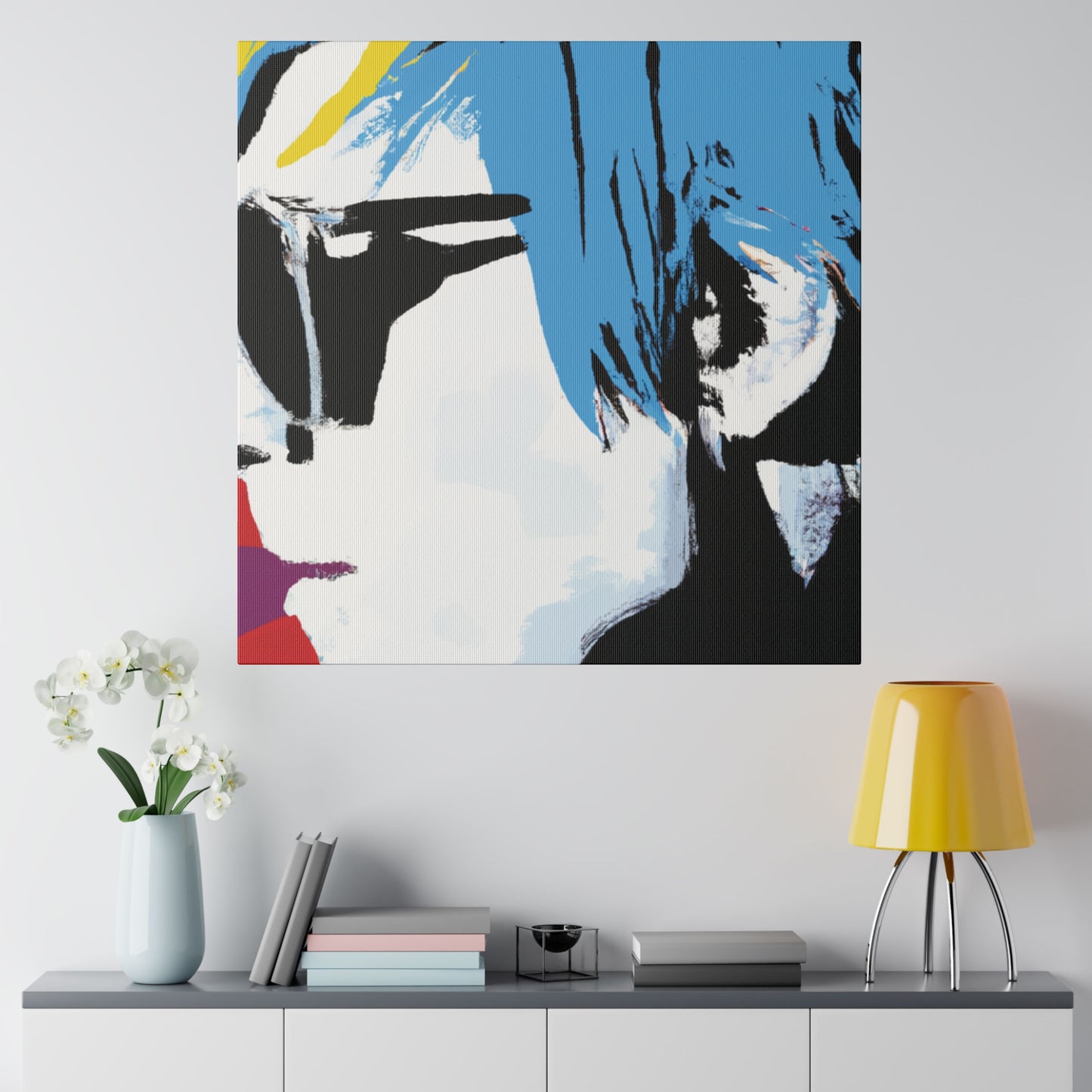 7456U - Rockstar Painting Print | Face | Abstract | Poster | Home Decor | Wall Art | Music Art | Canvas