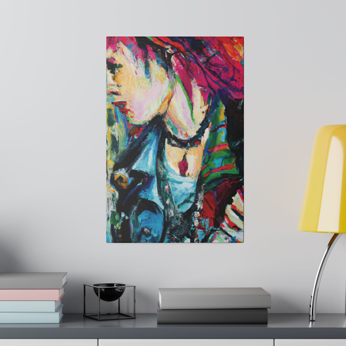 4106Q - Rockstar Oil Painting Style Print | Poster | Home Decor | Wall Art | Music Art | Canvas