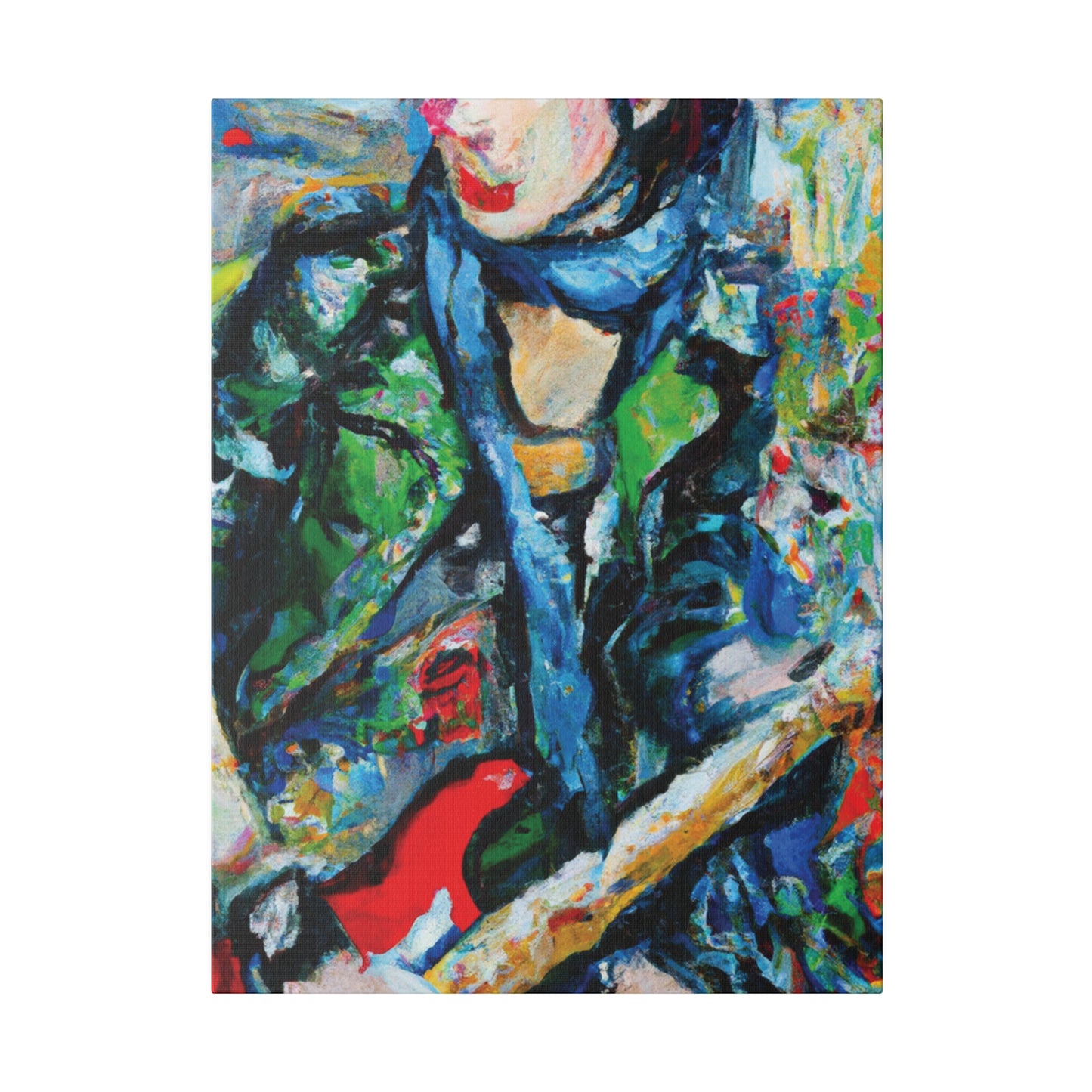 7452C - Rockstar Oil Painting Style Print | Poster | Home Decor | Wall Art | Music Art | Canvas