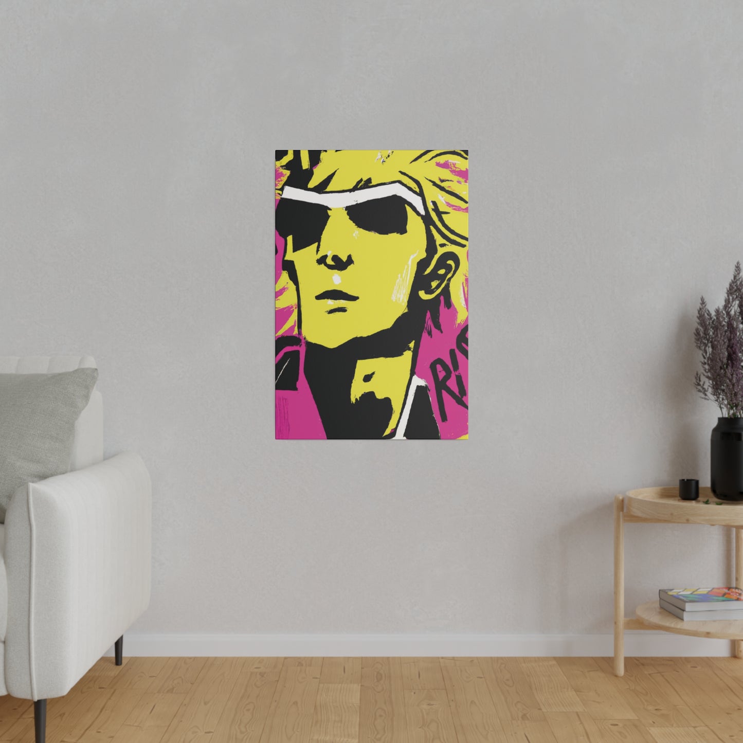 4794V - Rockstar Painting Print | Face | Abstract | Poster | Home Decor | Wall Art | Music Art | Canvas