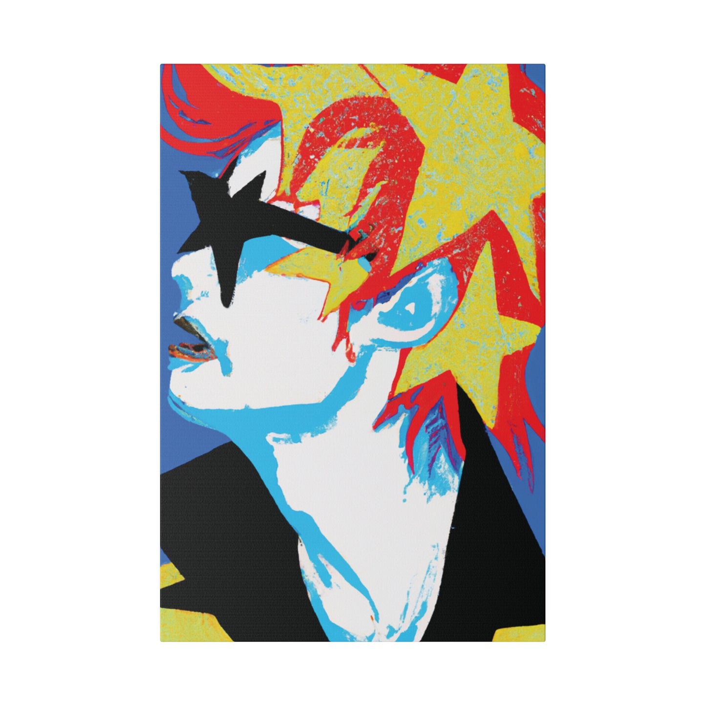 9245E - Rockstar Painting Print | Face | Abstract | Poster | Home Decor | Wall Art | Music Art | Canvas
