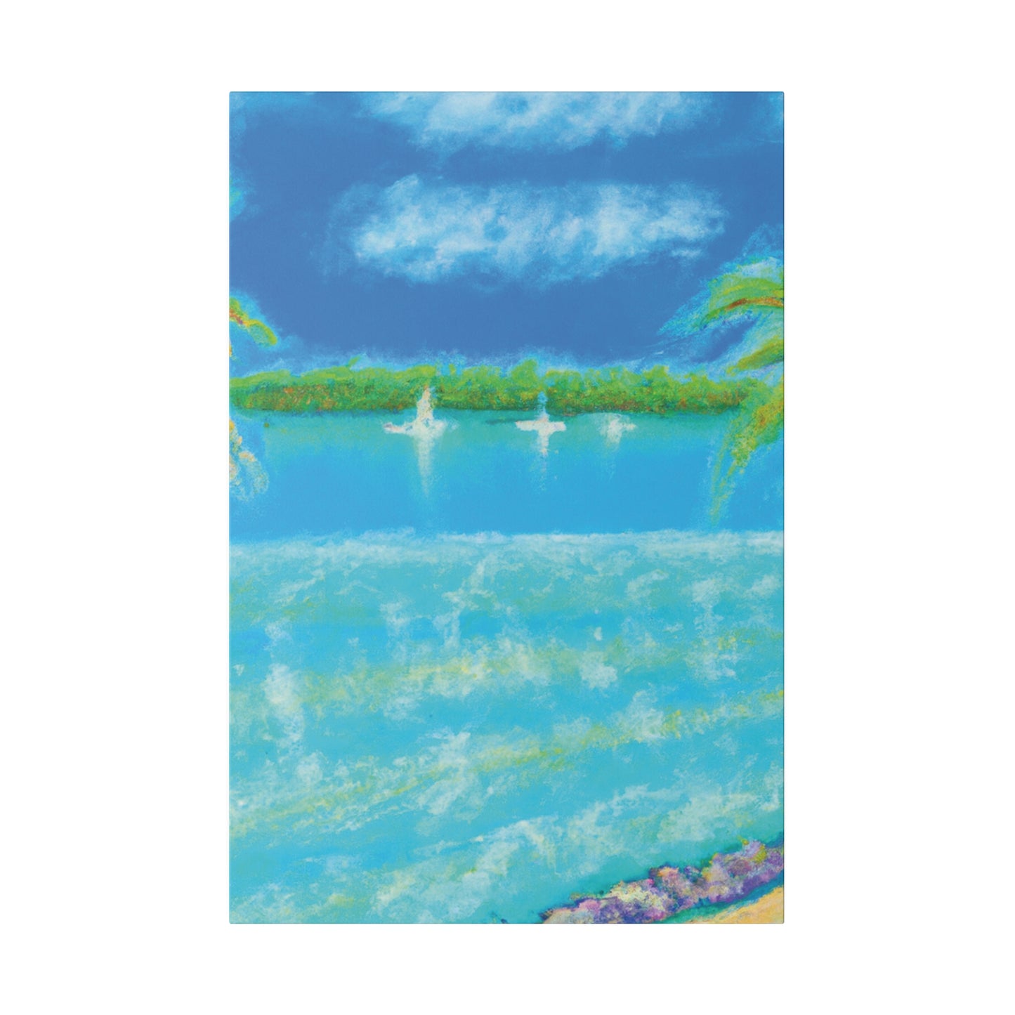 8369D - Bahamas Ocean Painting Print | Bahamas | Ocean | Beach | Poster | Home Decor | Wall Art | Canvas