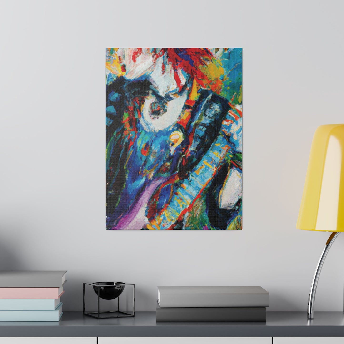 7458A - Rockstar Oil Painting Style Print | Poster | Home Decor | Wall Art | Music Art | Canvas