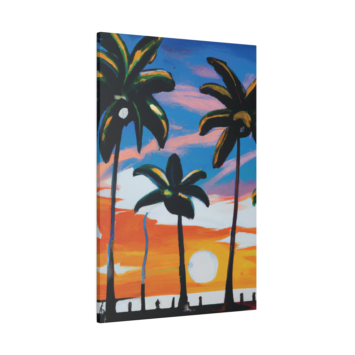 7745G - Miami Beach Sunset Painting Print | Miami | Beach | Sunset | Poster | Home Decor | Wall Art | Canvas