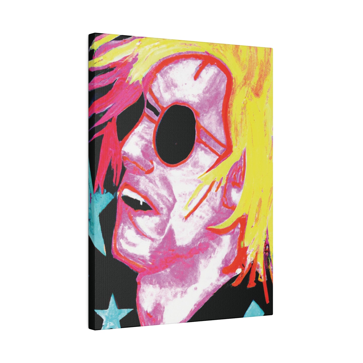 5123P - Rockstar Painting Print | Face | Abstract | Poster | Home Decor | Wall Art | Music Art | Canvas