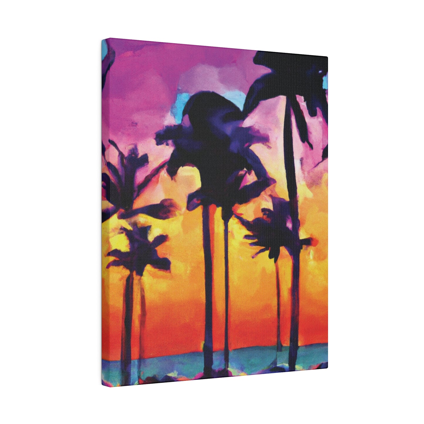 9824V - Miami Beach Sunset Painting Print | Miami | Beach | Sunset | Poster | Home Decor | Wall Art | Canvas