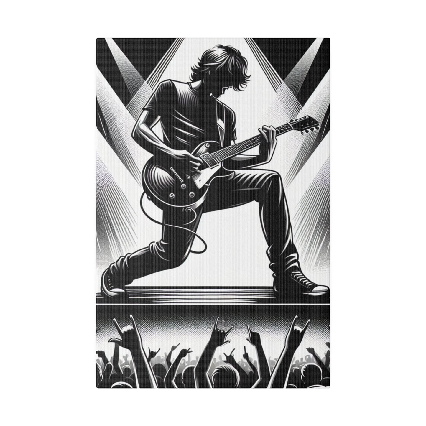 3126J - music art work, rockstar gifts, musician gift ideas, guitar art work, guitar artwork, guitar wall art canvas, playing guitar, decor