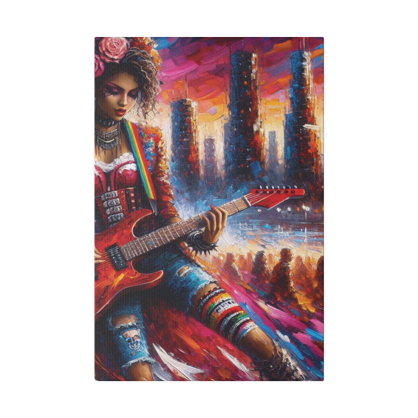 6794Z - Rockstar Oil Painting Style Print | Poster | Home Decor | Wall Art | Music Art | Canvas