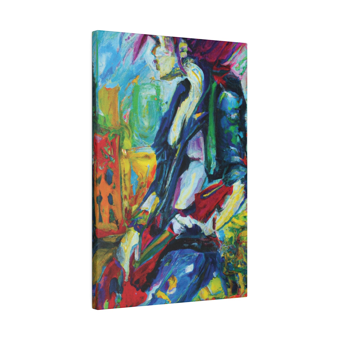 298T - Rockstar Oil Painting Style Print | Poster | Home Decor | Wall Art | Music Art | Canvas