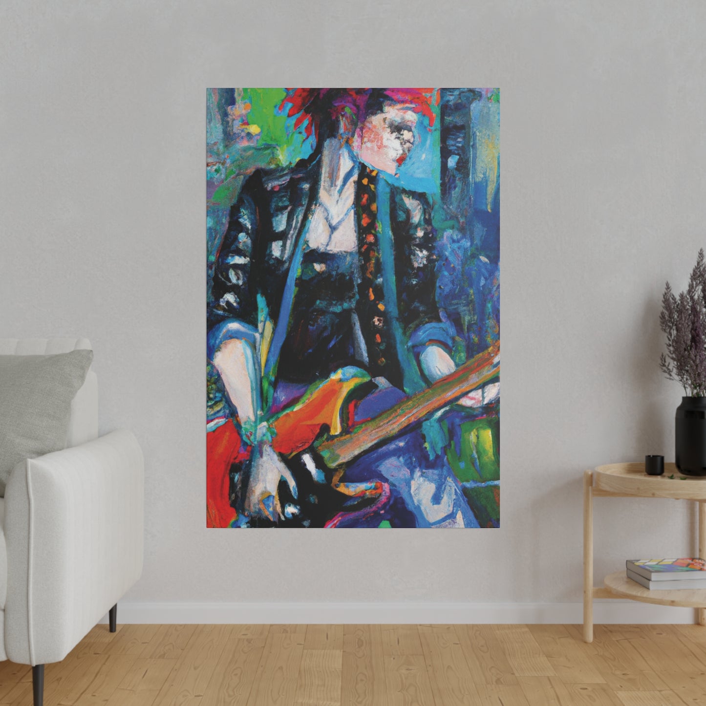 7376R - Rockstar Oil Painting Style Print | Poster | Home Decor | Wall Art | Music Art | Canvas