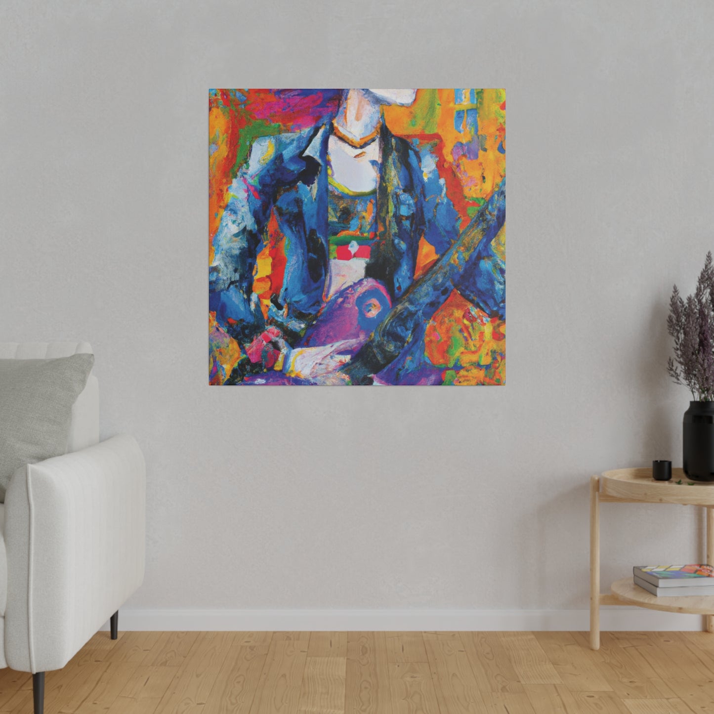 8135R - Rockstar Oil Painting Style Print | Poster | Home Decor | Wall Art | Music Art | Canvas