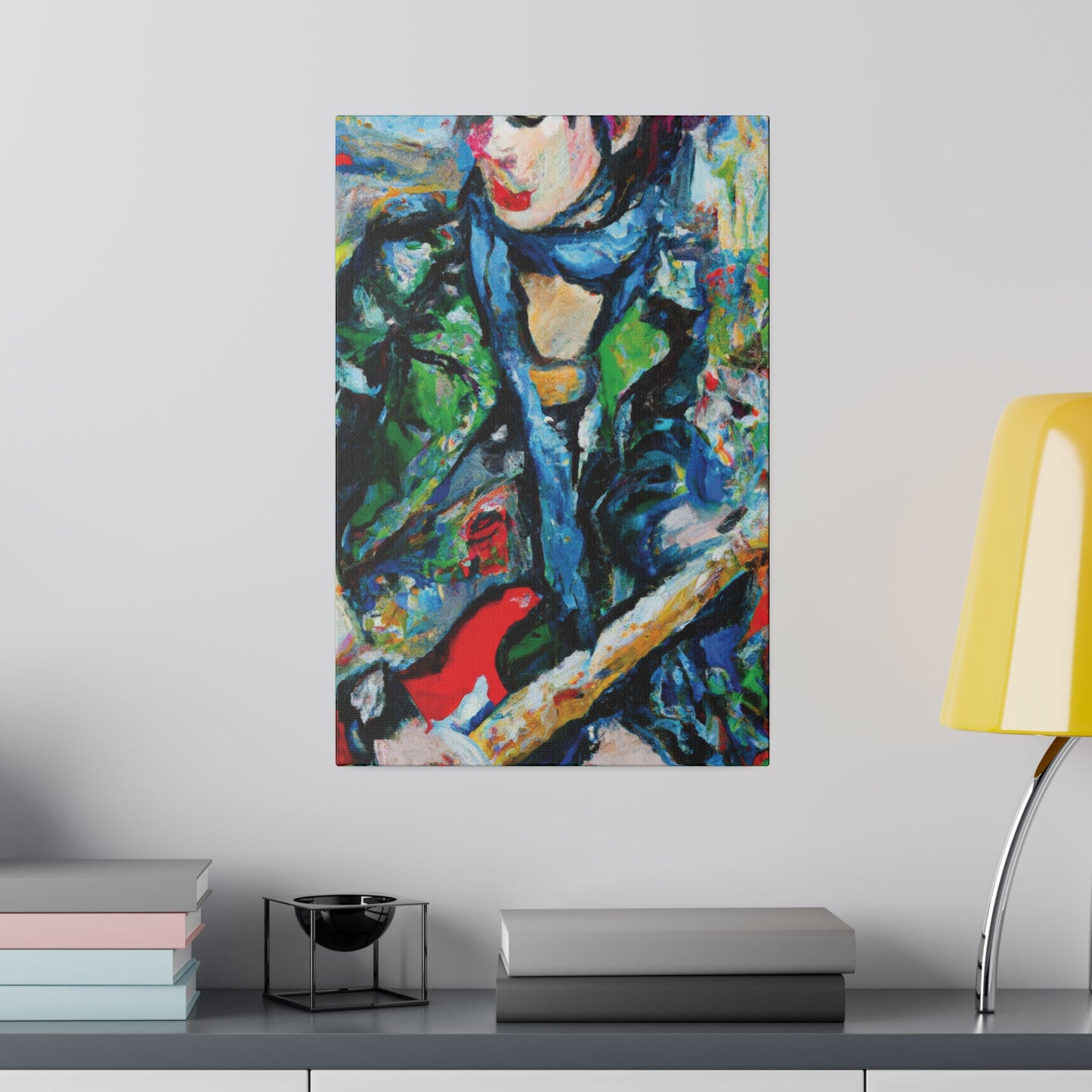 7452C - Rockstar Oil Painting Style Print | Poster | Home Decor | Wall Art | Music Art | Canvas