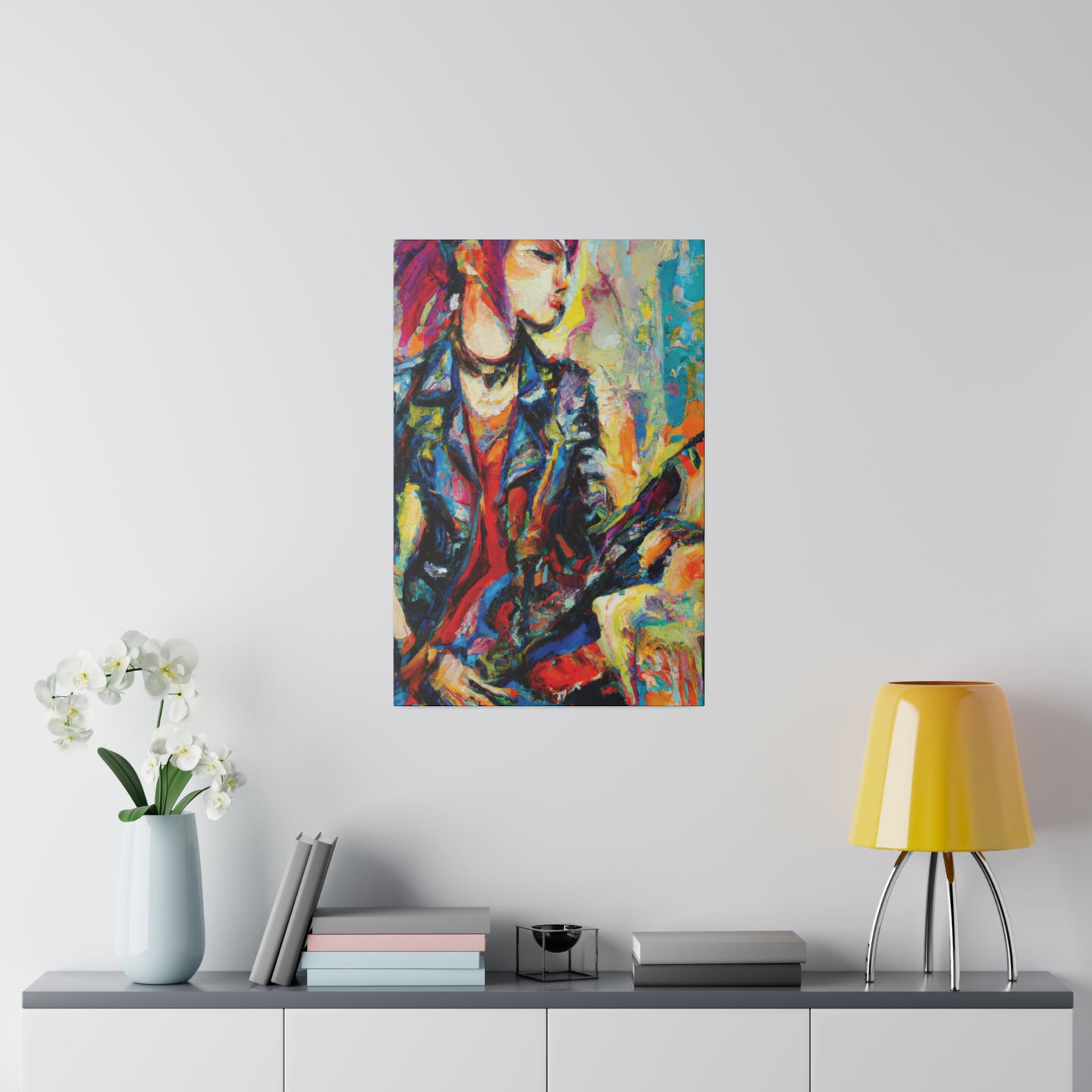 3154V - Rockstar Oil Painting Style Print | Poster | Home Decor | Wall Art | Music Art | Canvas