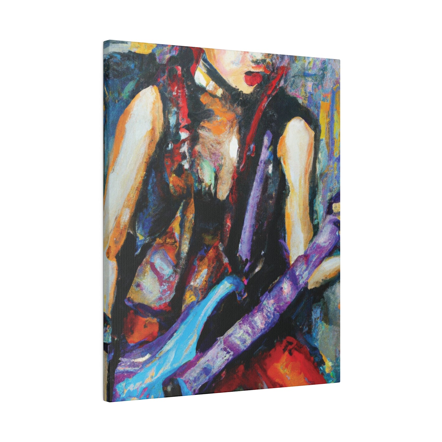 6251Z - Rockstar Oil Painting Style Print | Poster | Home Decor | Wall Art | Music Art | Canvas