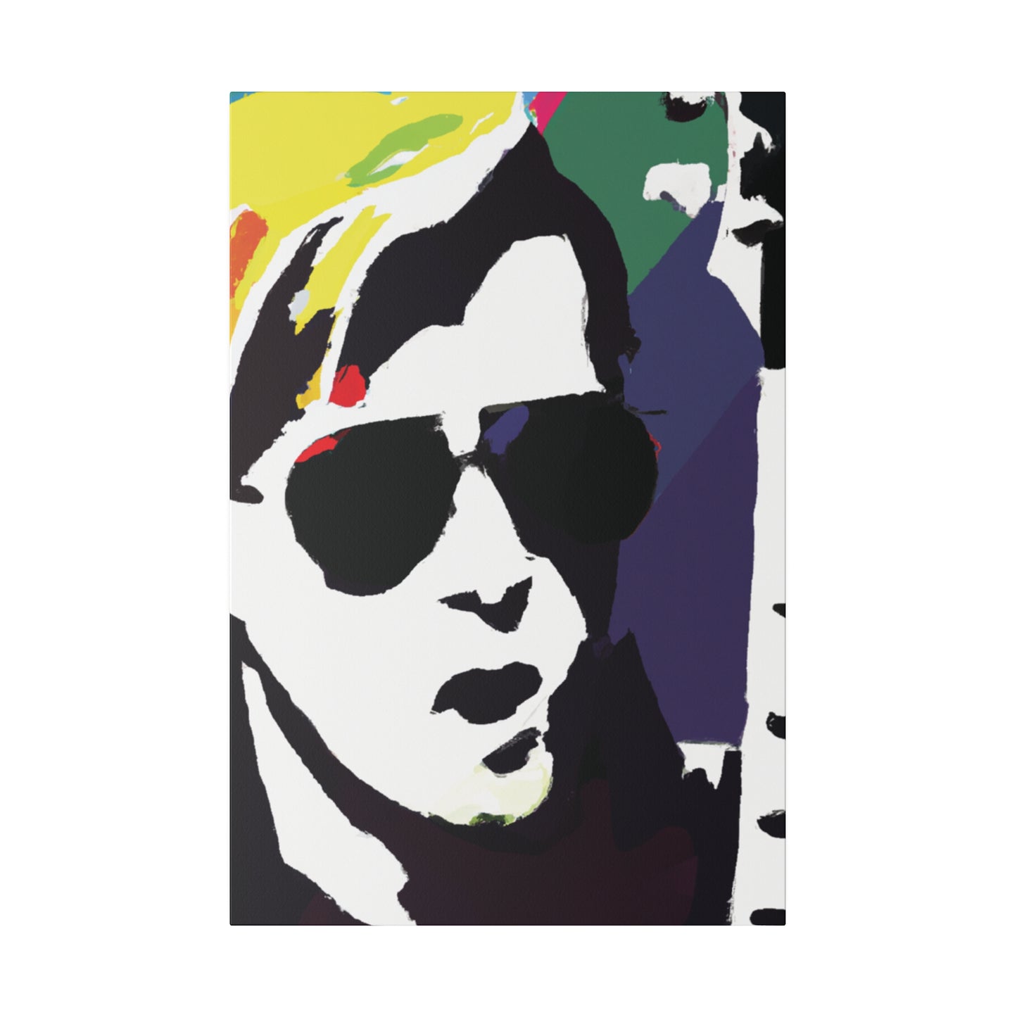 3723C - Rockstar Painting Print | Face | Abstract | Poster | Home Decor | Wall Art | Music Art | Canvas