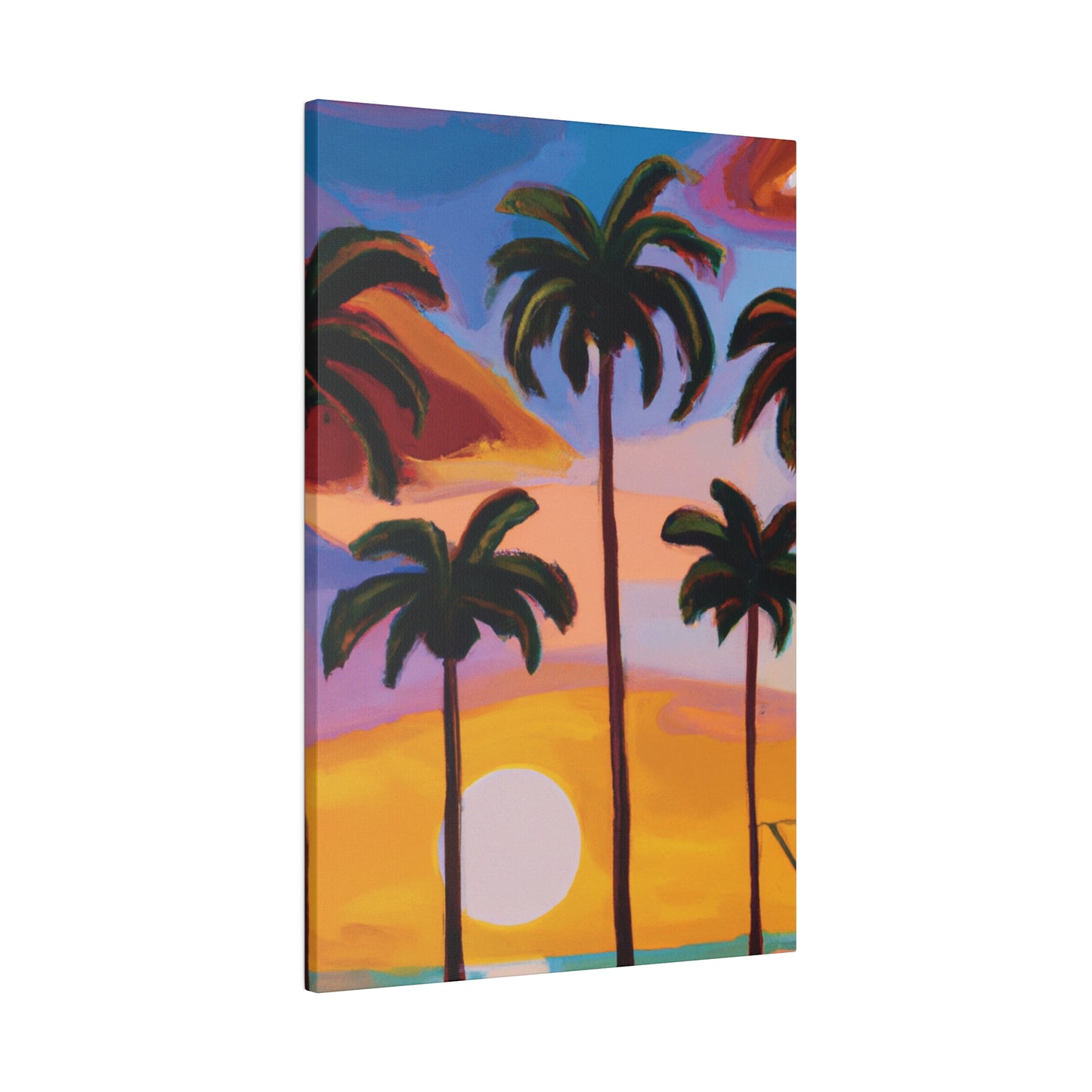 3282K - Miami Beach Sunset Painting Print | Miami | Beach | Sunset | Poster | Home Decor | Wall Art | Canvas