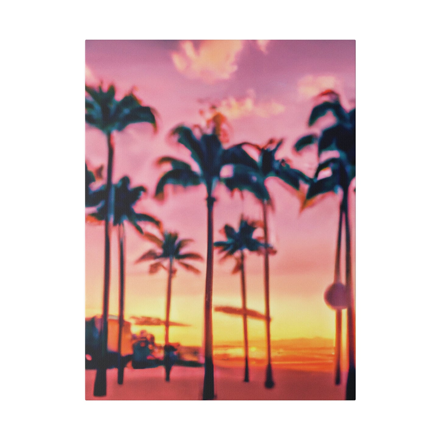 8183G - Miami Beach Sunset Painting Print | Miami | Beach | Sunset | Poster | Home Decor | Wall Art | Canvas