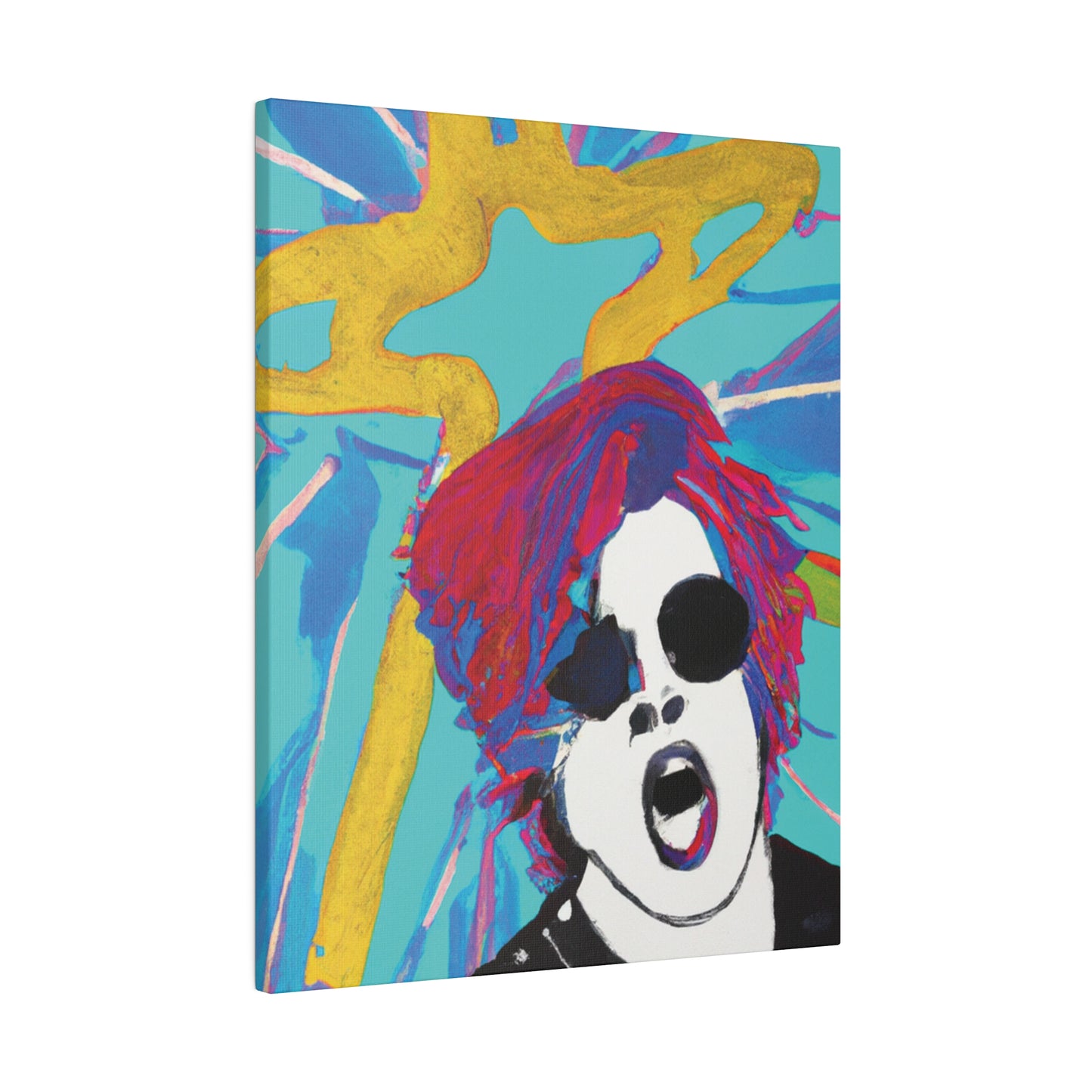 4567A - Rockstar Painting Print | Face | Abstract | Poster | Home Decor | Wall Art | Music Art | Canvas