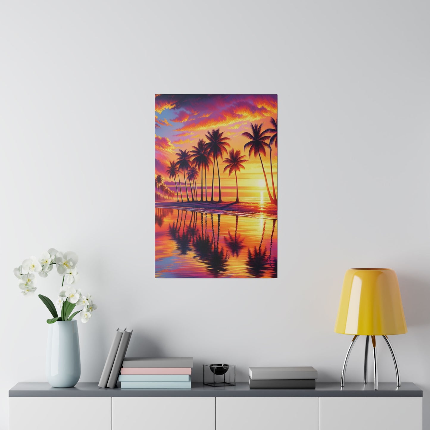 5246J - miami beach art, sunset background, ocean art work, beach art work, sunset designs, miami beach painting, miami beach print