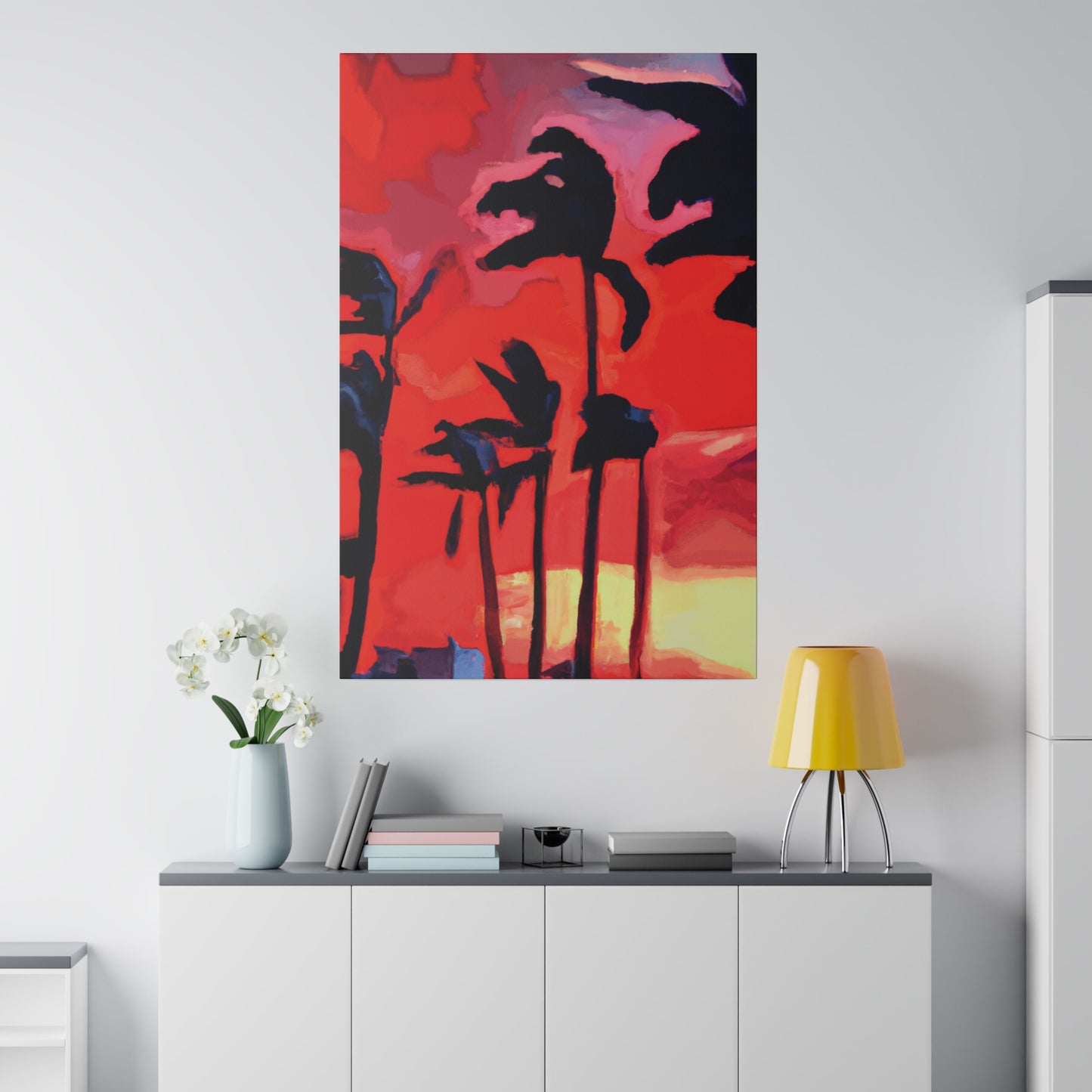 7933T - Miami Beach Sunset Painting Print | Miami | Beach | Sunset | Poster | Home Decor | Wall Art | Canvas