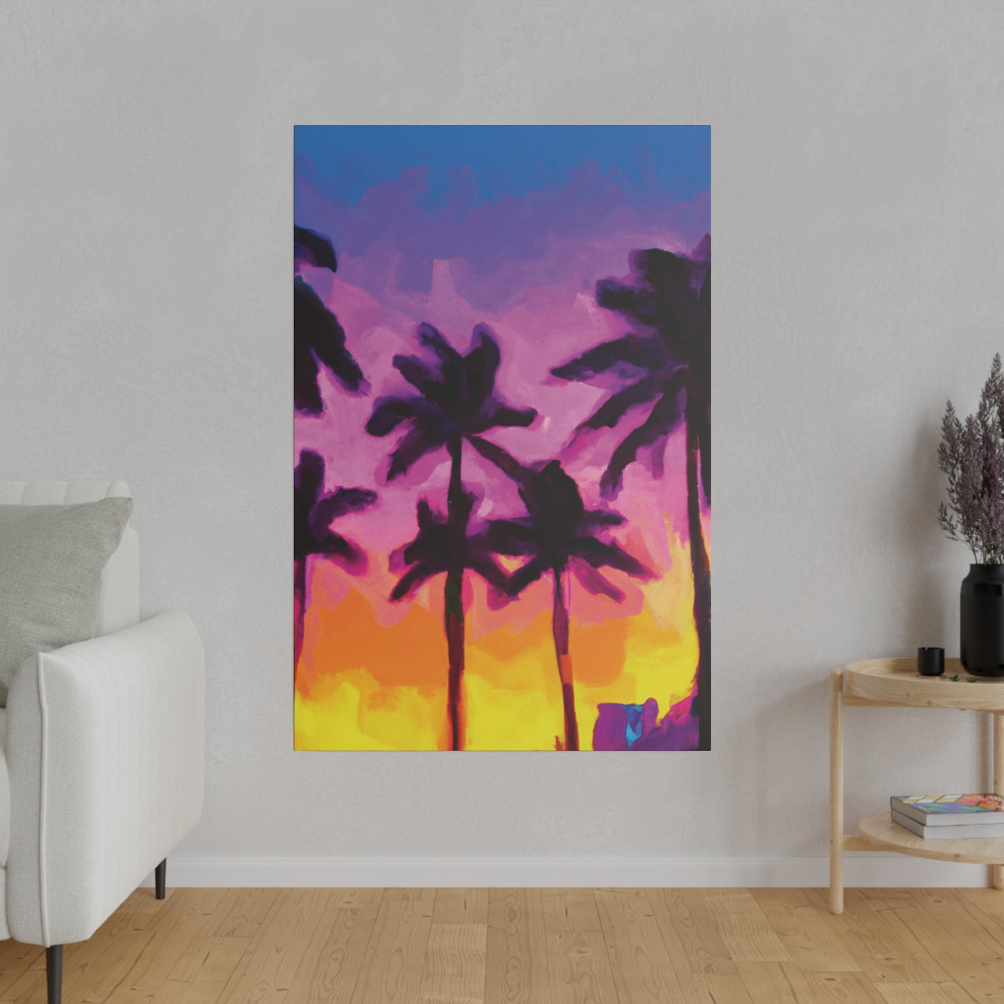 7395T - Miami Beach Sunset Painting Print | Miami | Beach | Sunset | Poster | Home Decor | Wall Art | Canvas