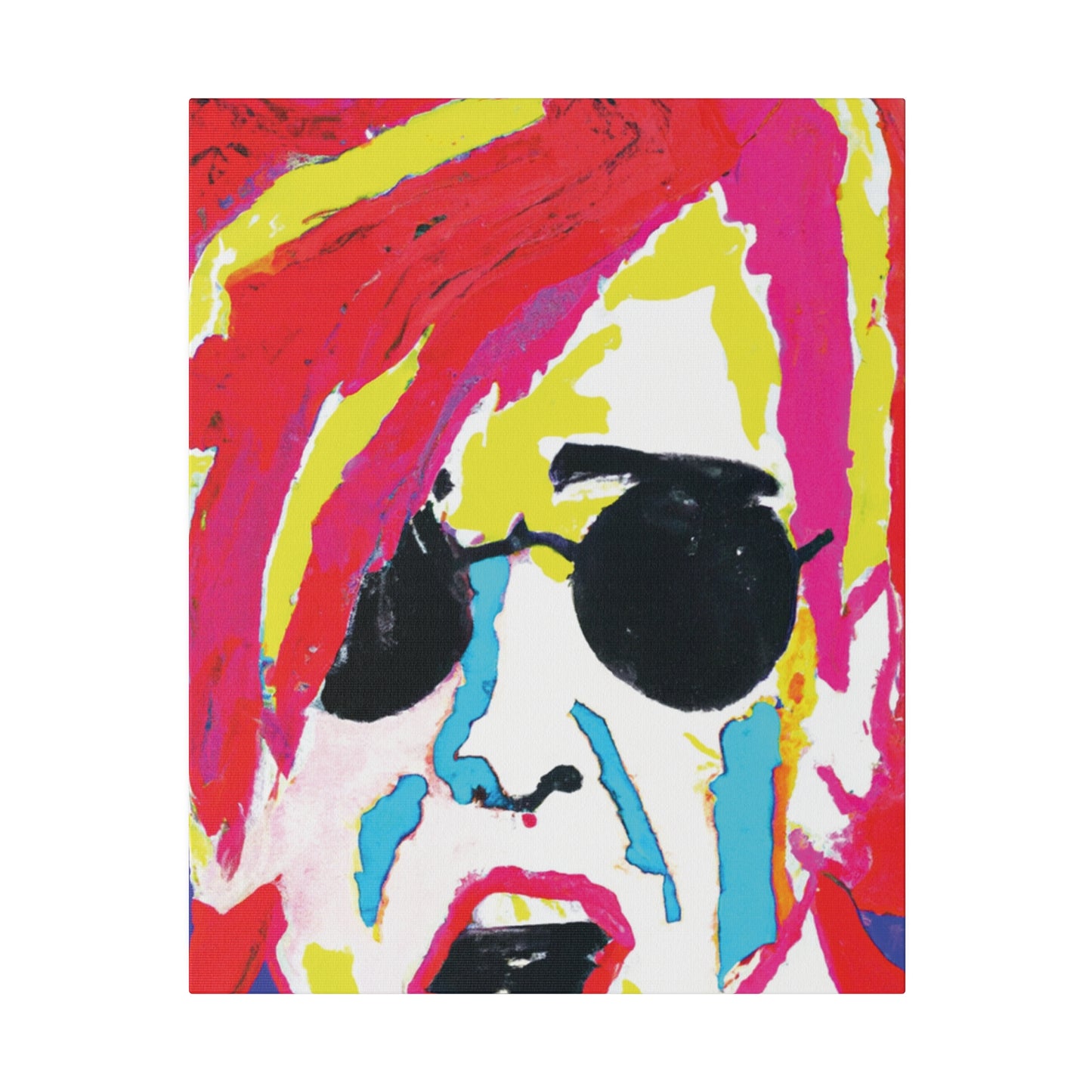 5397K - Rockstar Painting Print | Face | Abstract | Poster | Home Decor | Wall Art | Music Art | Canvas