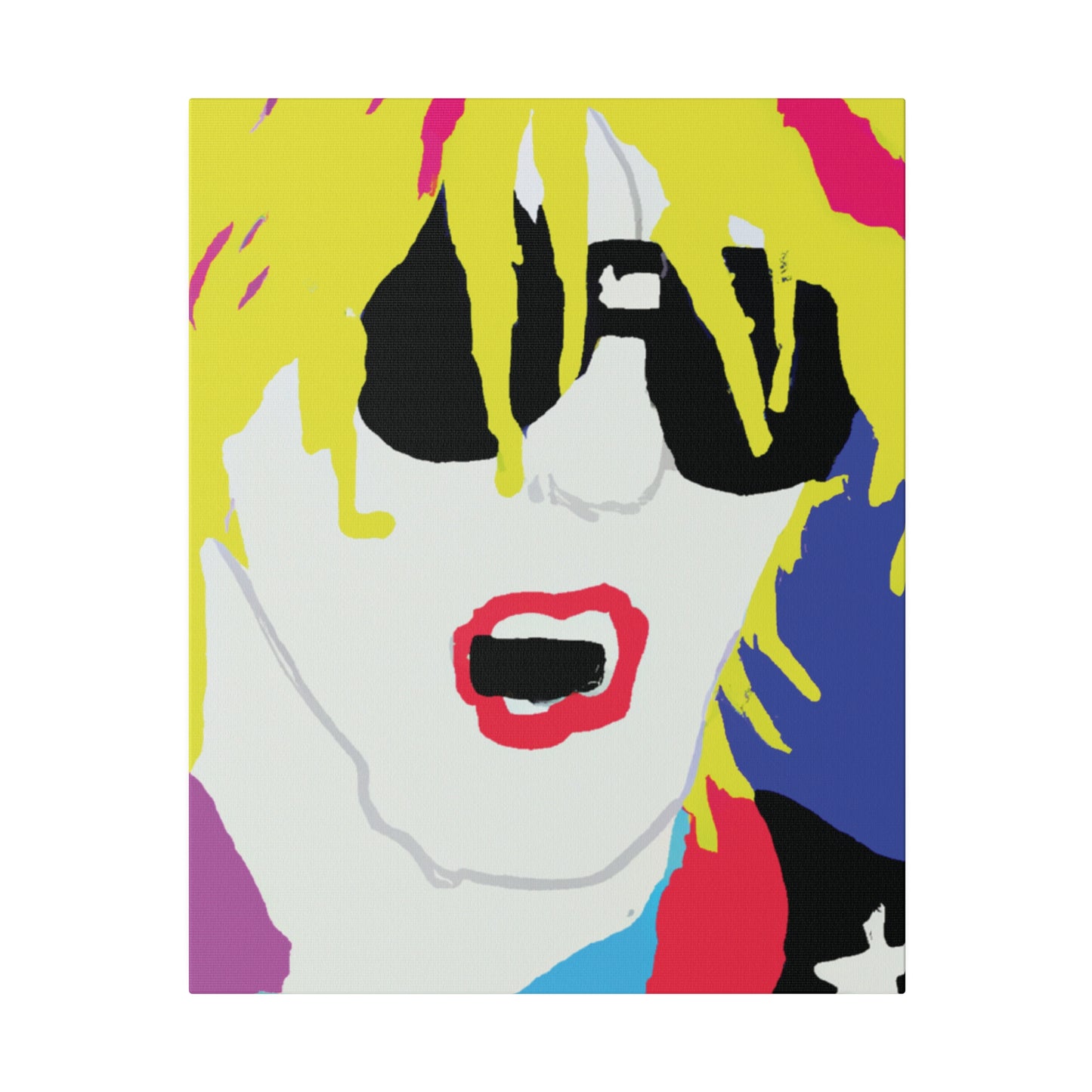 5917X - Rockstar Painting Print | Face | Abstract | Poster | Home Decor | Wall Art | Music Art | Canvas