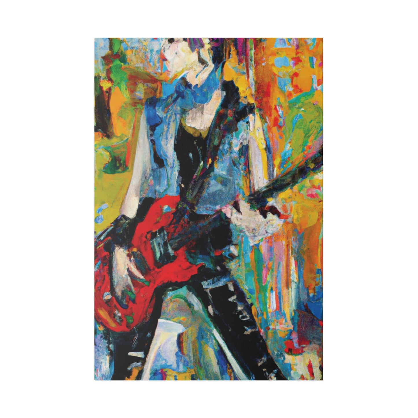 4721P - Rockstar Oil Painting Style Print | Poster | Home Decor | Wall Art | Music Art | Canvas